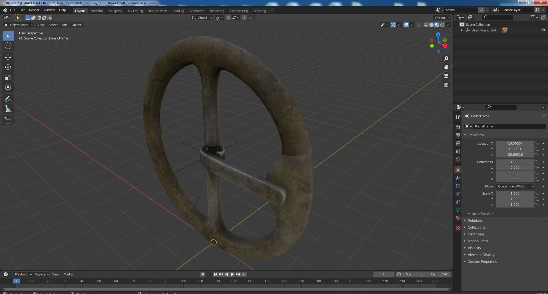3D model Used Round Belt
