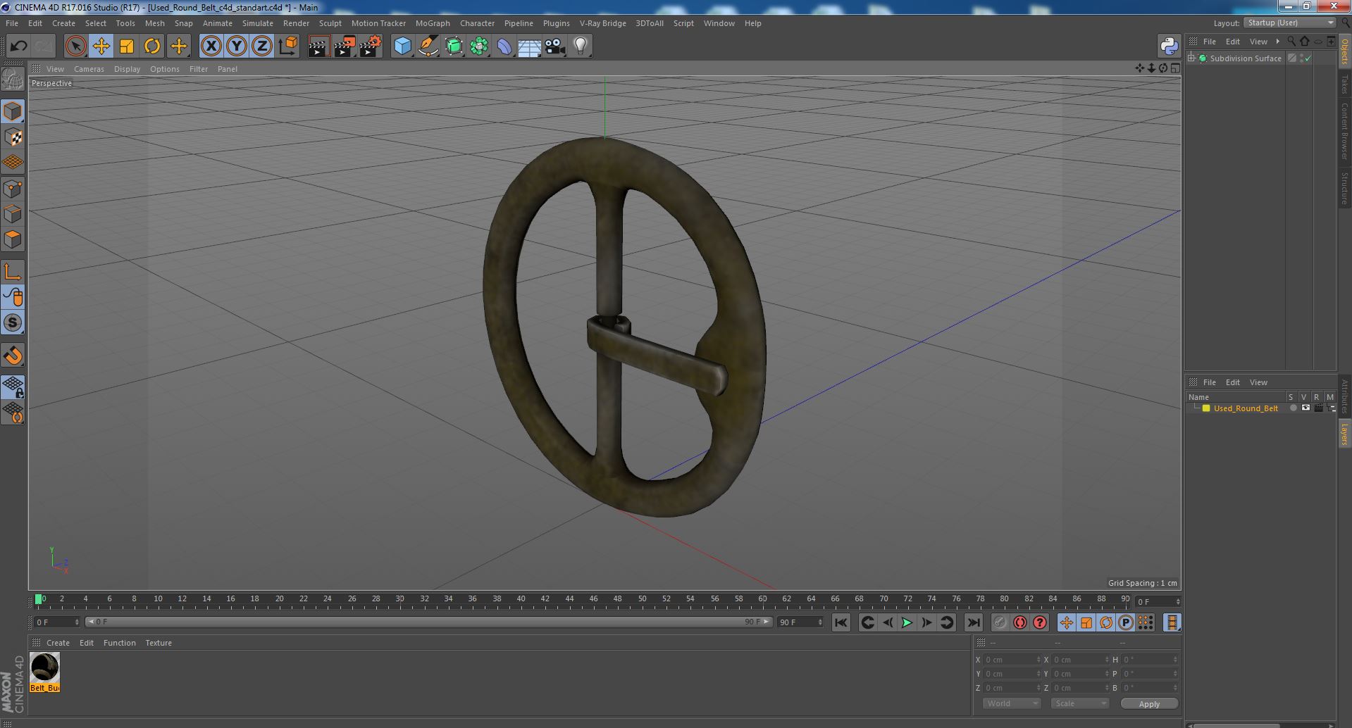 3D model Used Round Belt