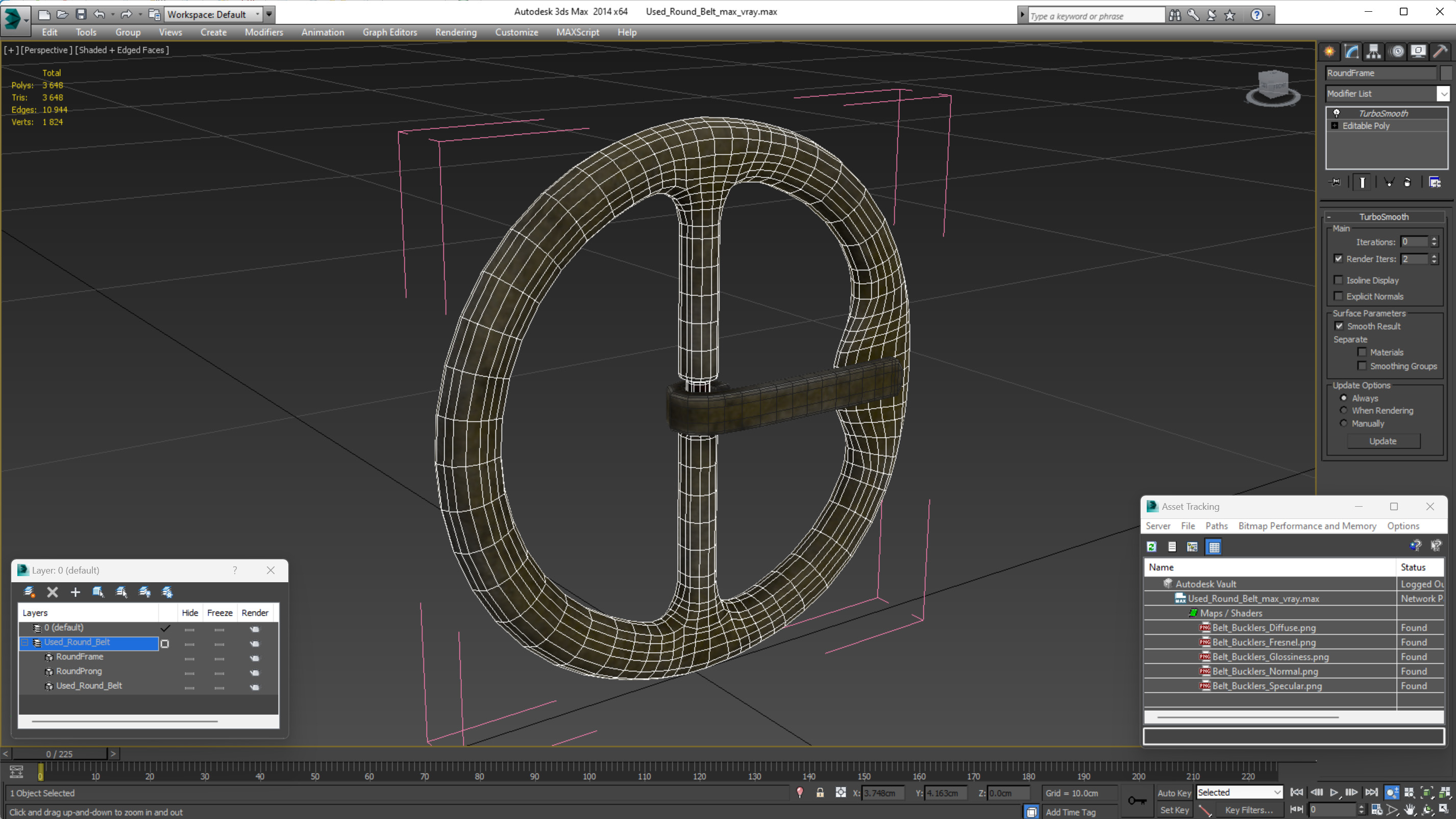 3D model Used Round Belt
