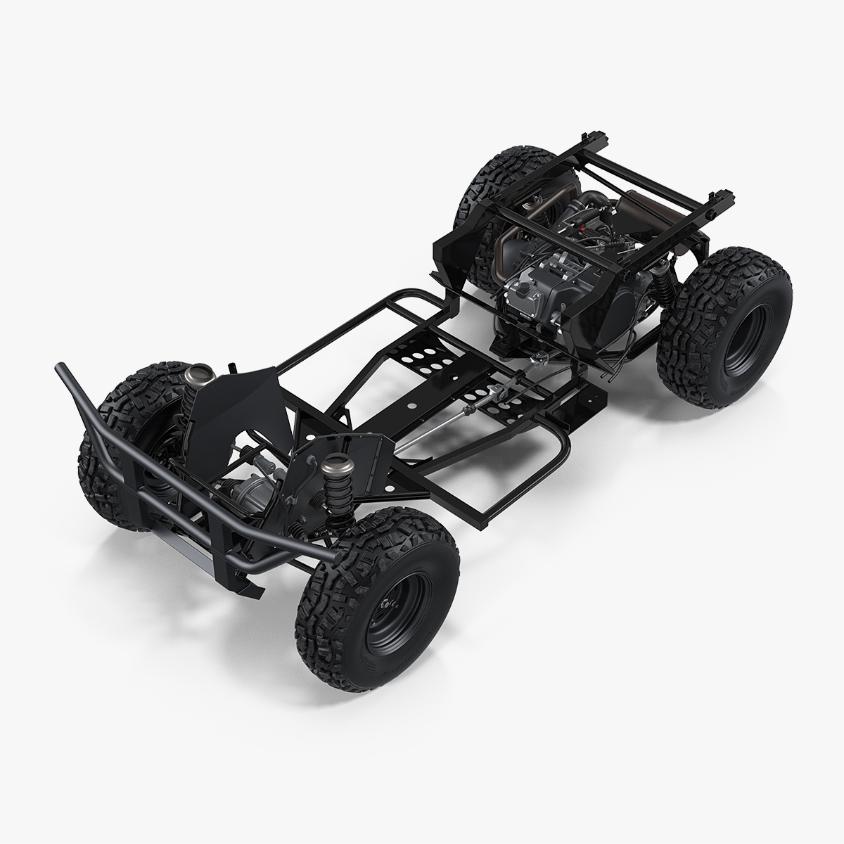 ATV 4x4 Frame and Suspension 3D Model