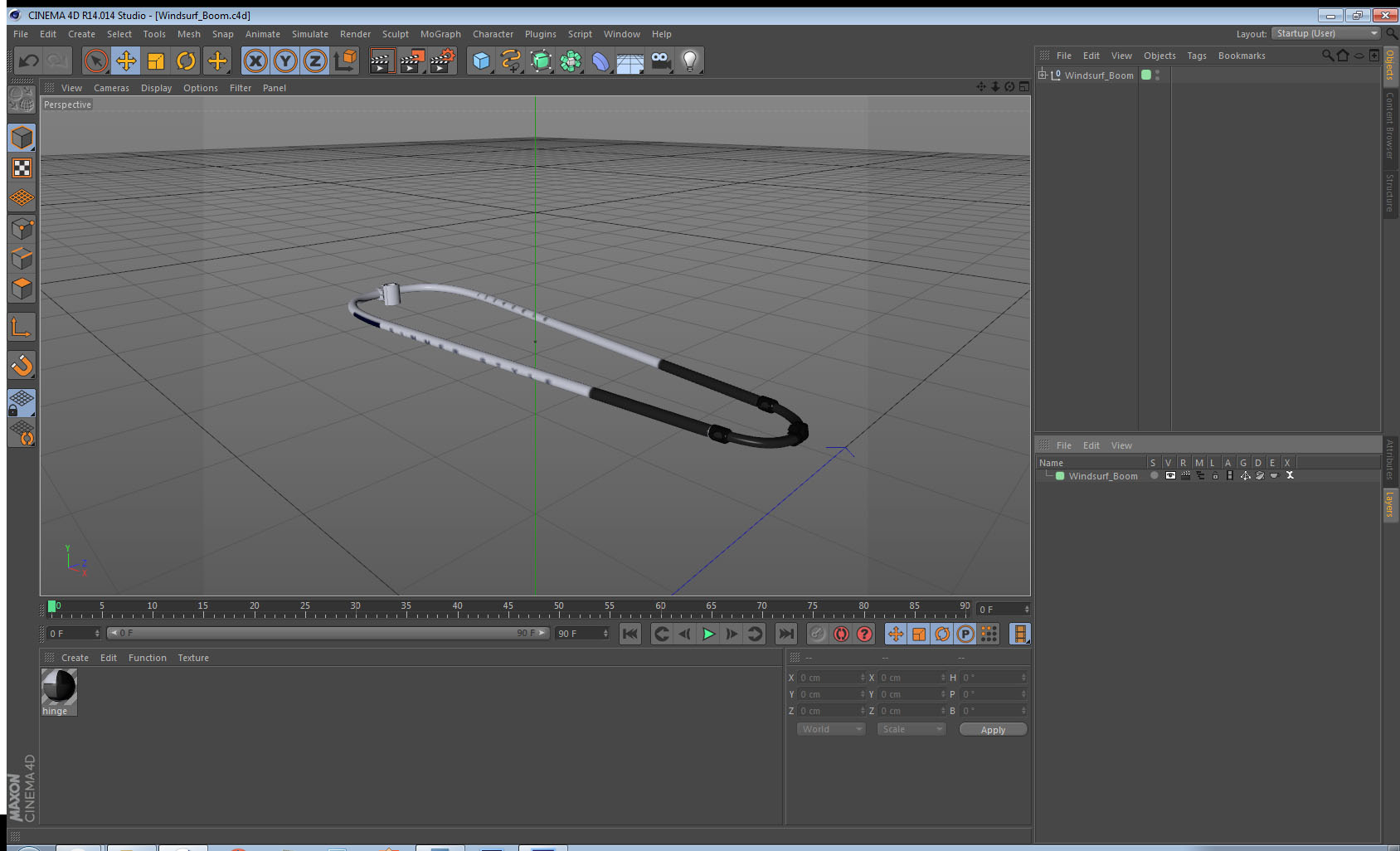 3D Windsurf Boom model