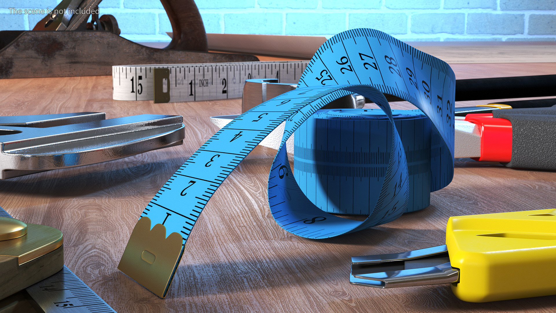 Blue Sewing Tape Measure 3D model