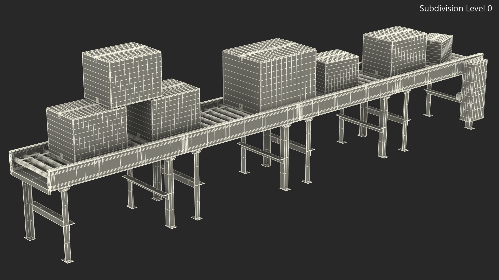 The Box on Conveyor 3D model
