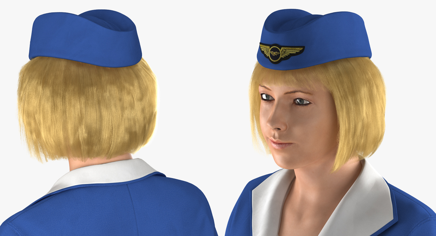 Stewardess Standing Pose 3D model