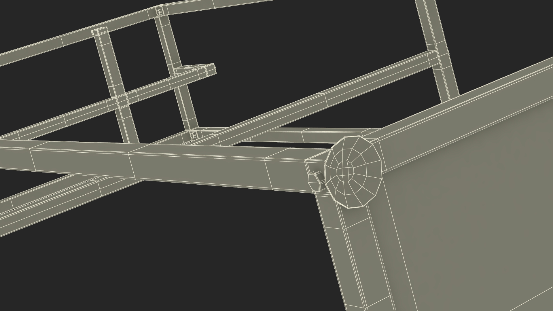 Double Coat Rack White 3D