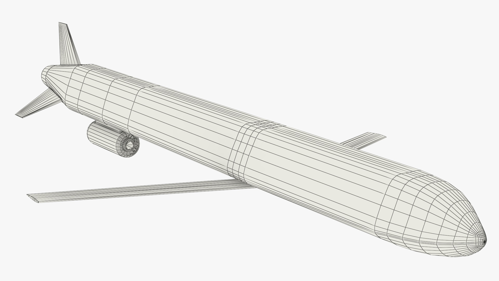 Kh 101 Air Launched Cruise Missile Gray Green Game Ready, view 10
