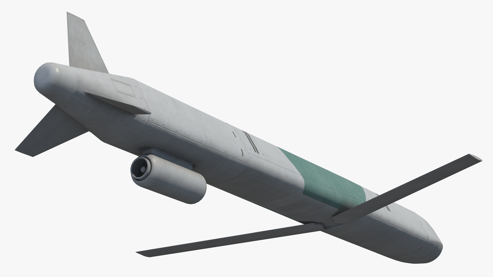 Kh 101 Air Launched Cruise Missile Gray Green Game Ready, view 4