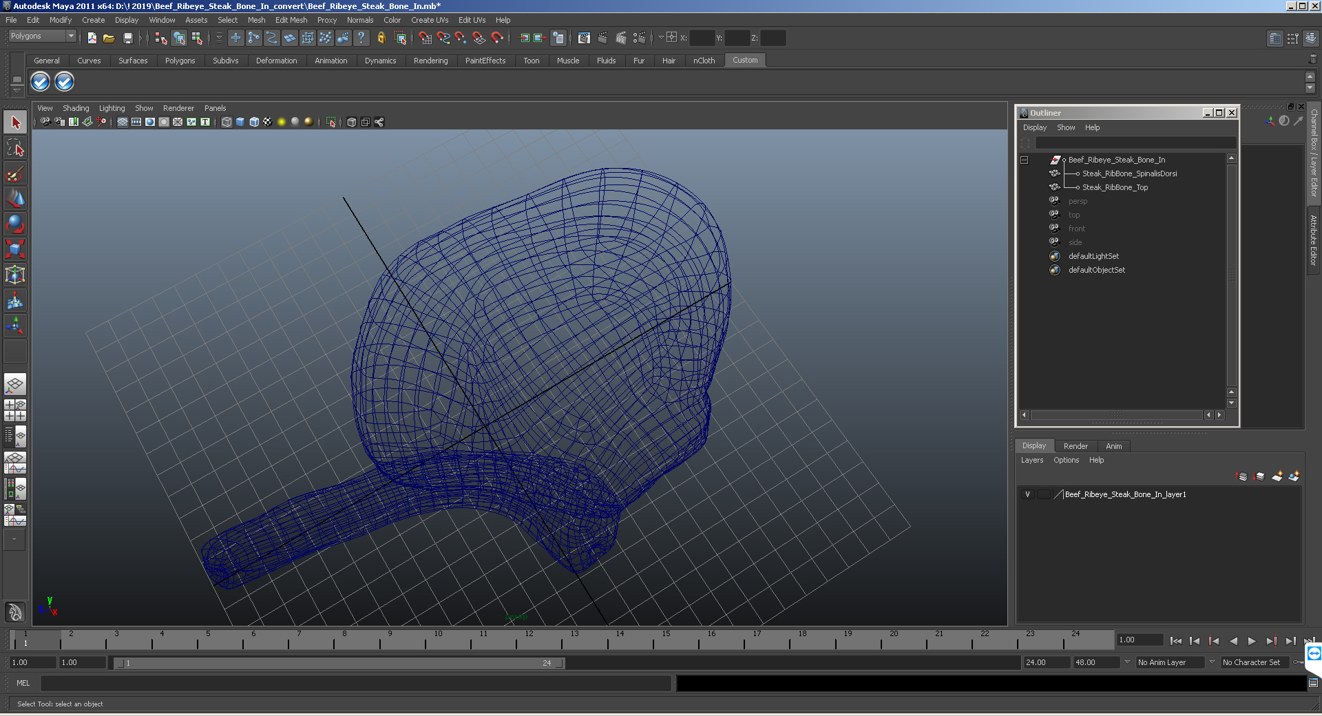3D model Beef Ribeye Steak Bone In
