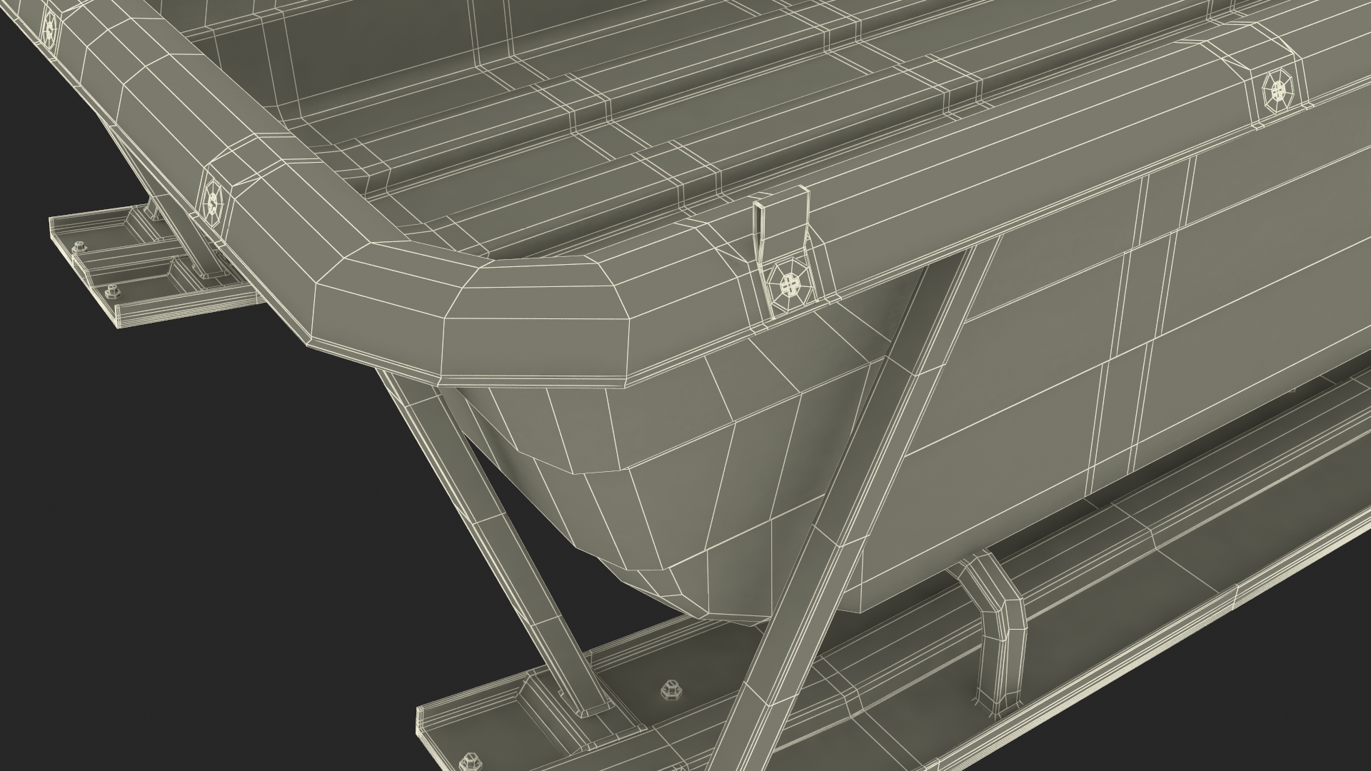 Utility Ski Cargo Sled 3D