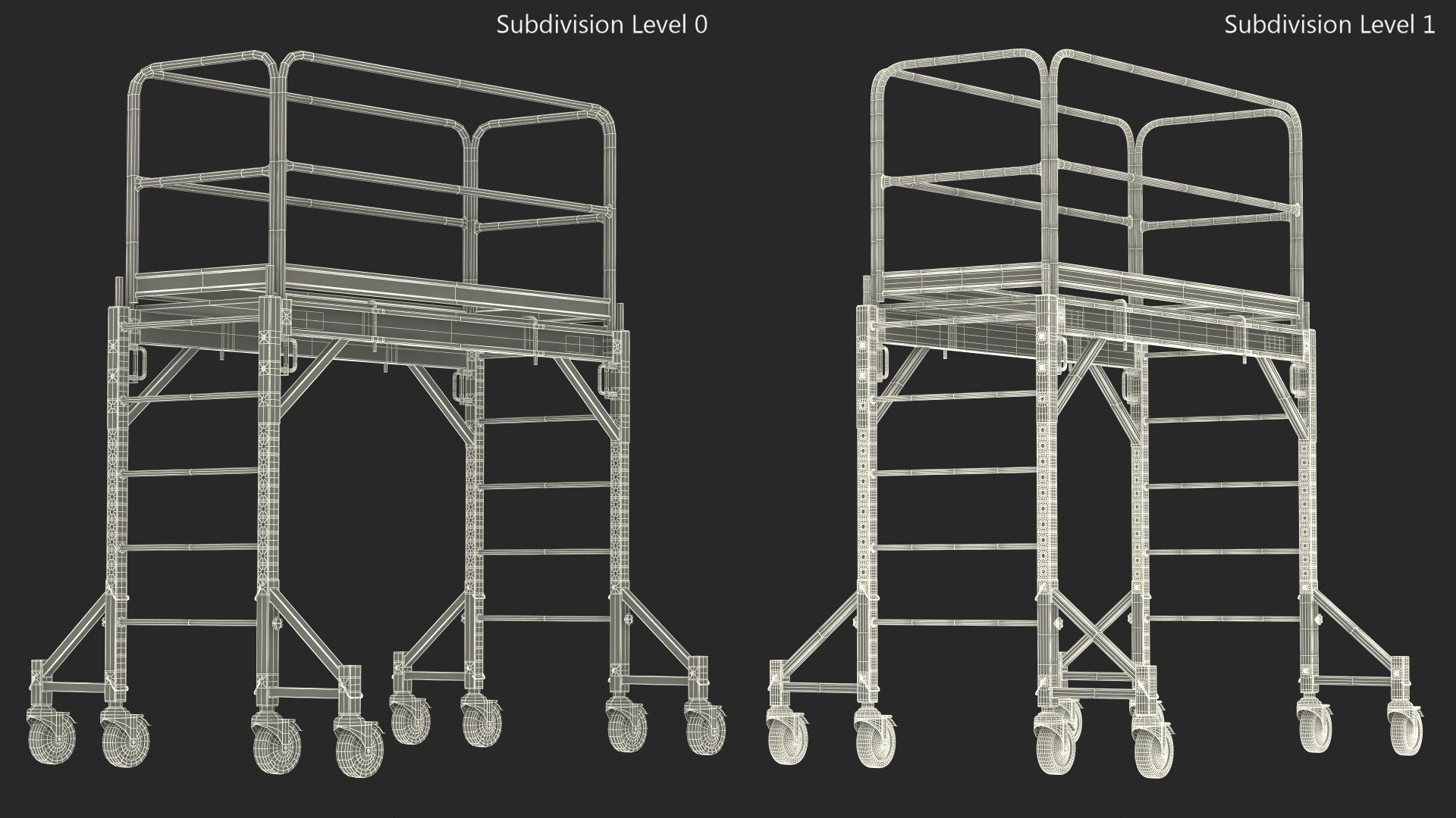 3D Rolling Scaffold Blue