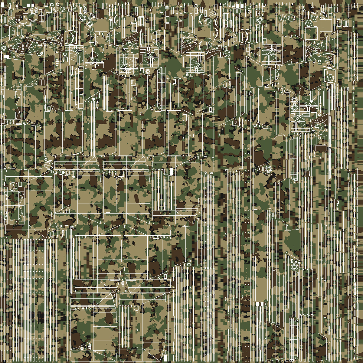 Tank MK 4 Female Camouflage Color Rigged for Maya 3D model