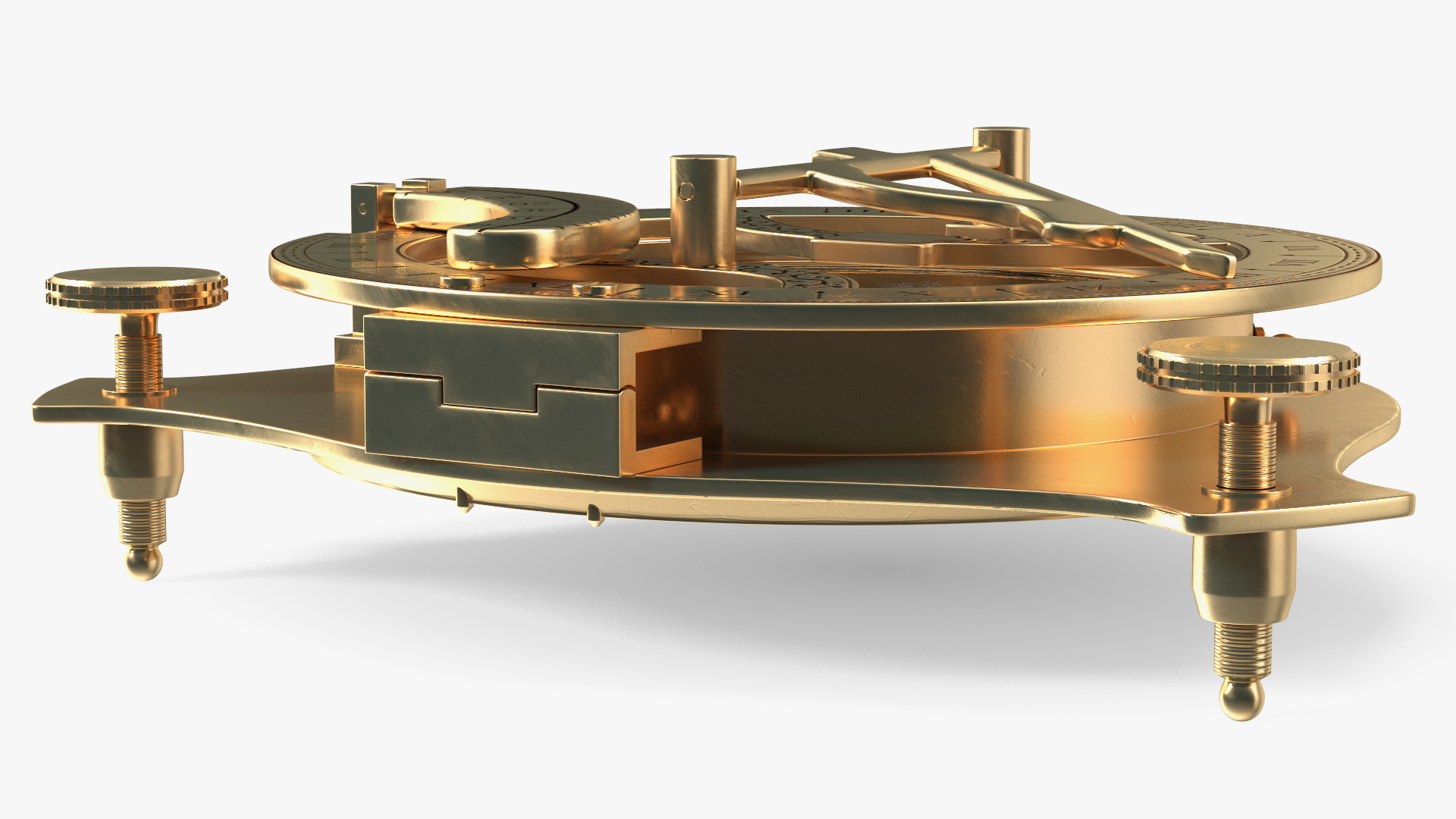 3D model Folded Vintage Compass with Sundial