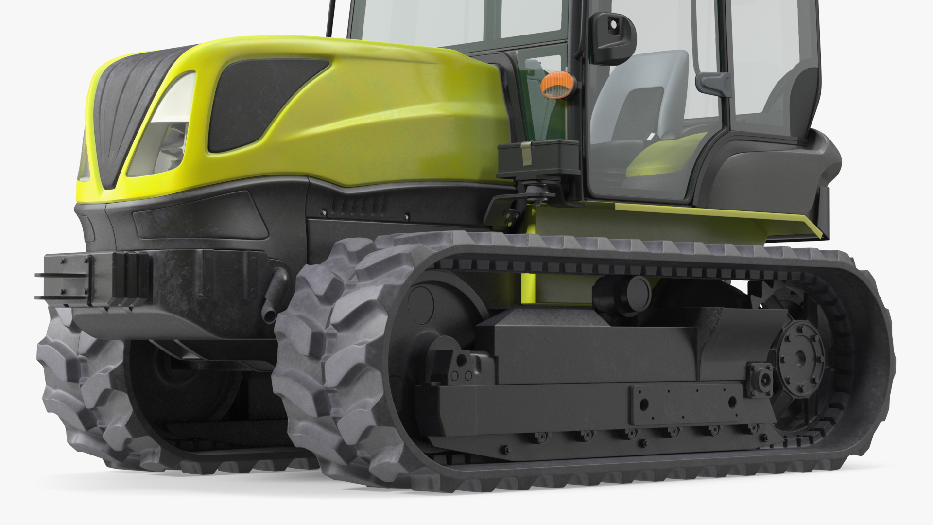 Tracked Tractor Cabin Dirty 3D