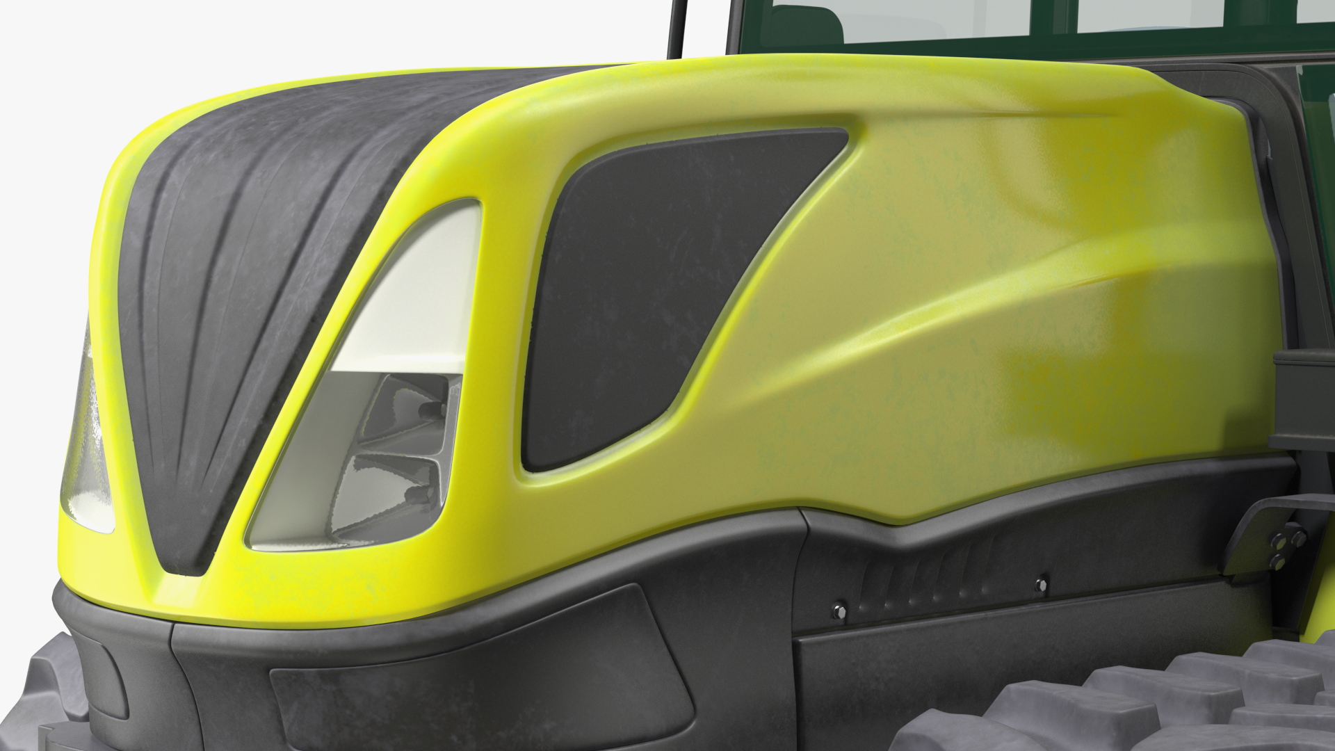Tracked Tractor Cabin Dirty 3D
