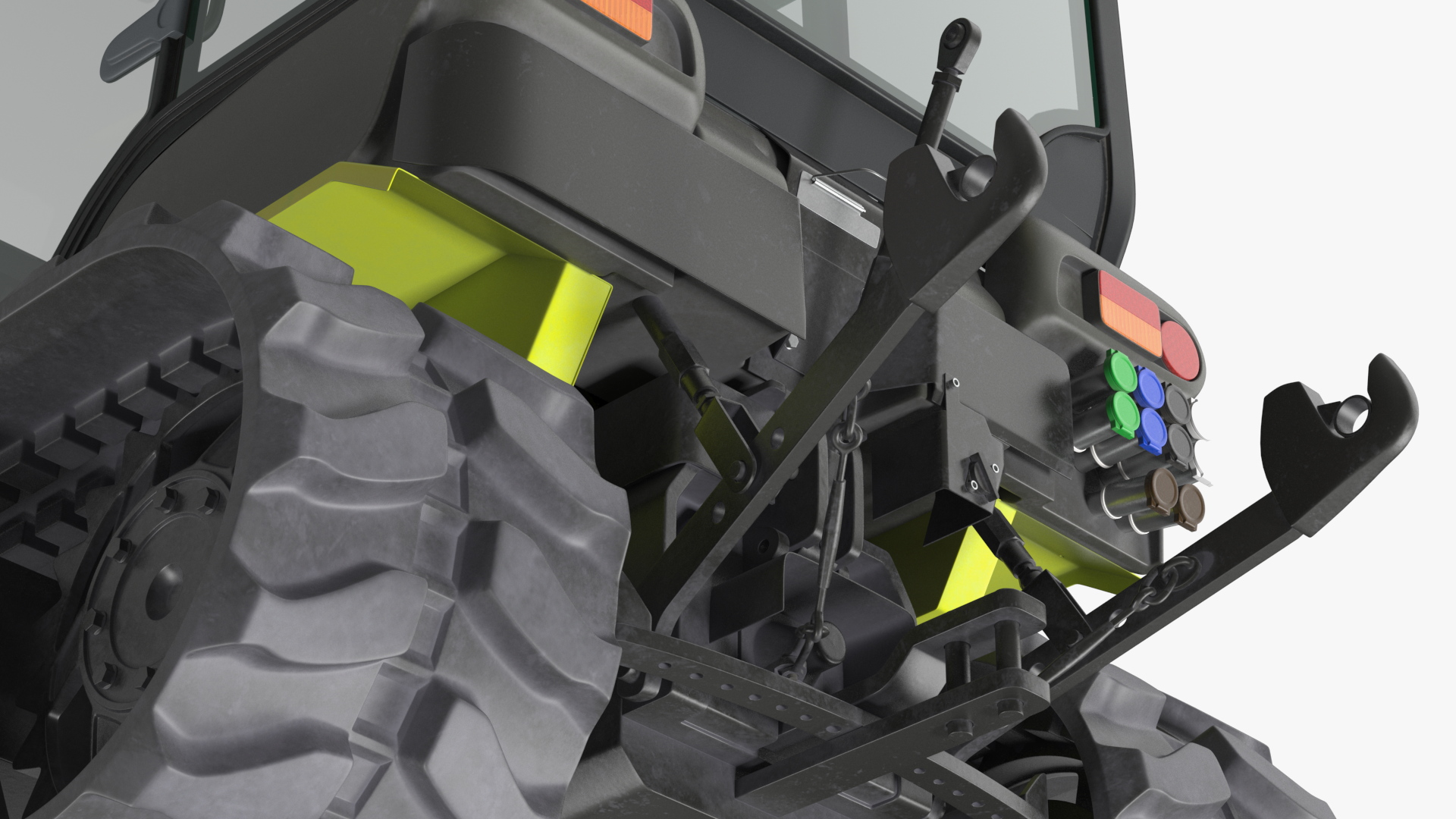 Tracked Tractor Cabin Dirty 3D