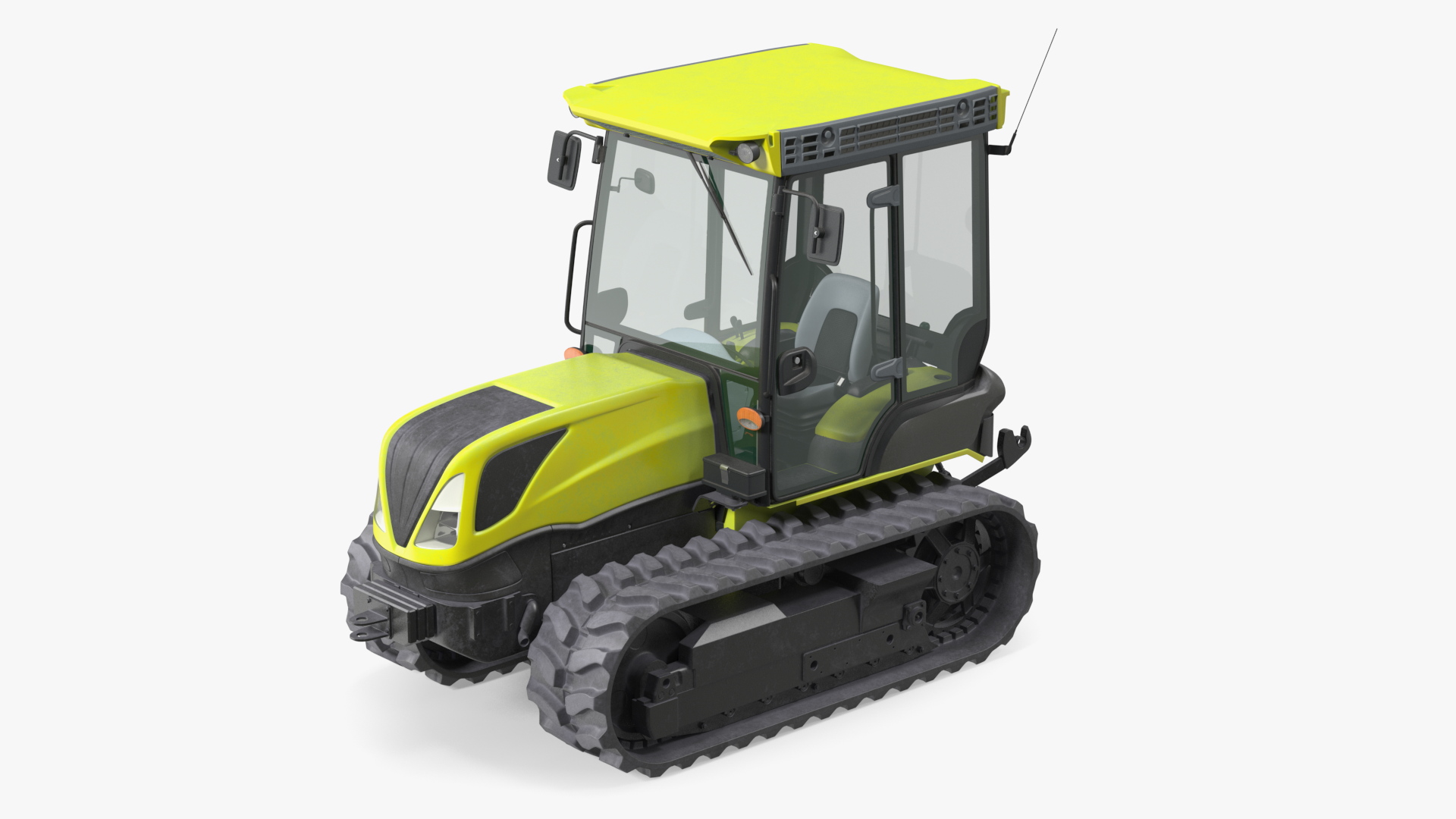 Tracked Tractor Cabin Dirty 3D