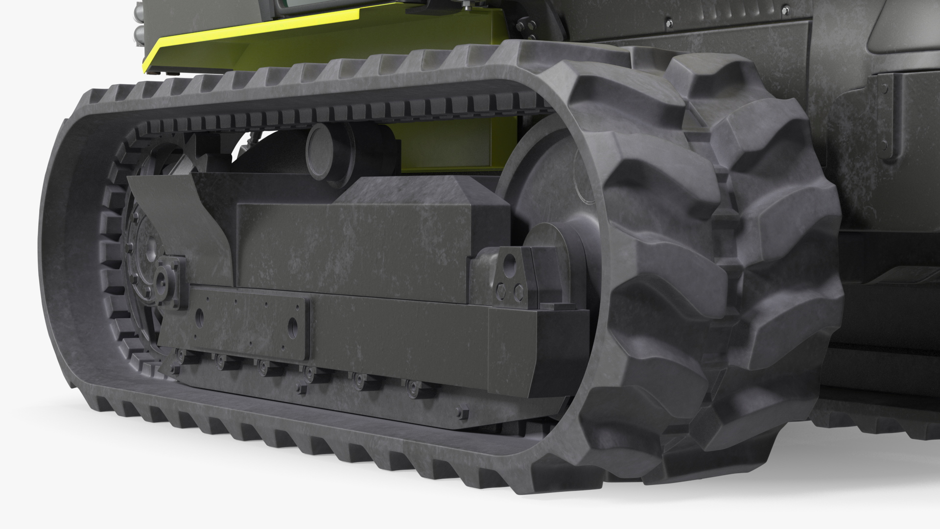 Tracked Tractor Cabin Dirty 3D