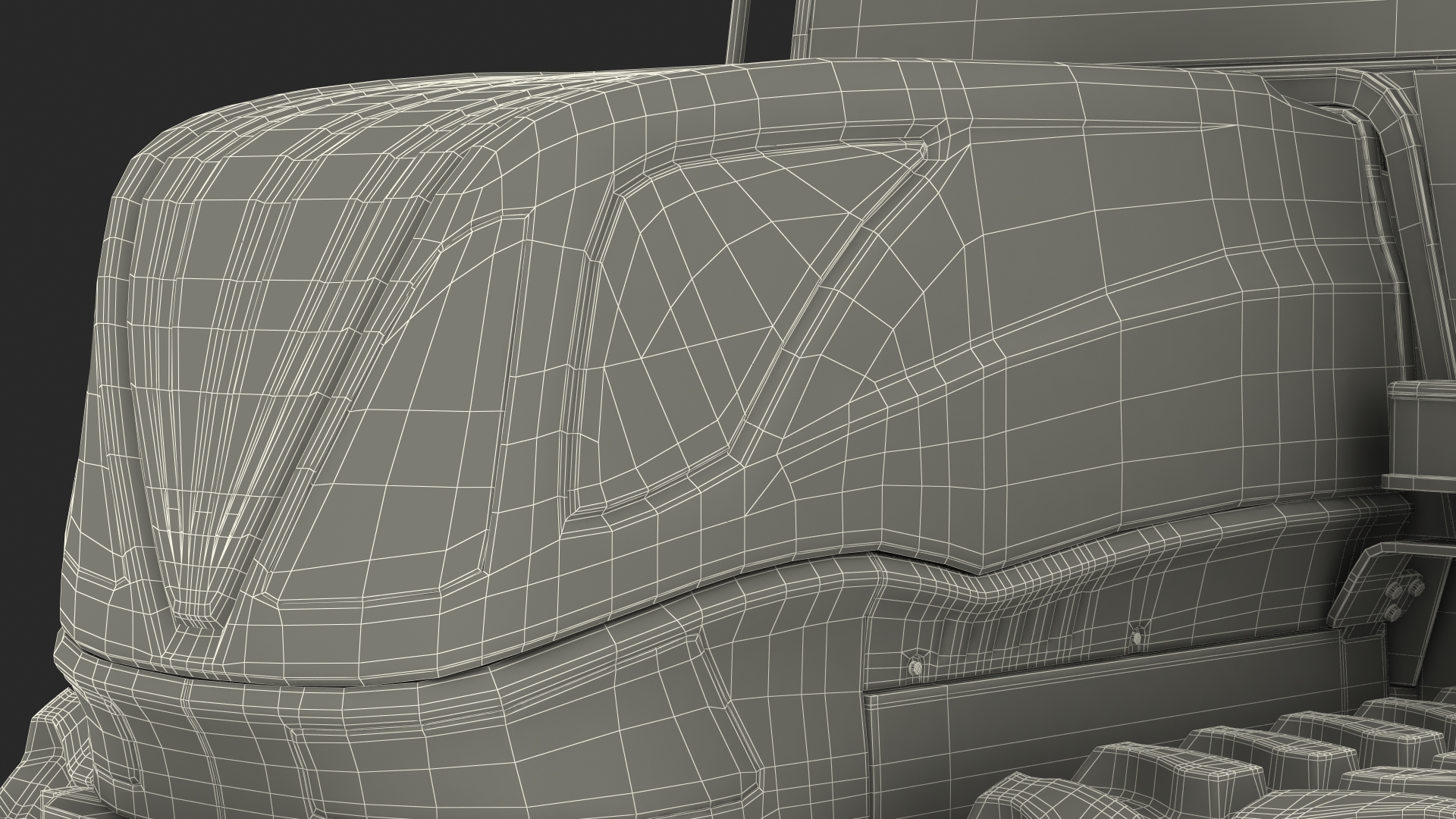 Tracked Tractor Cabin Dirty 3D