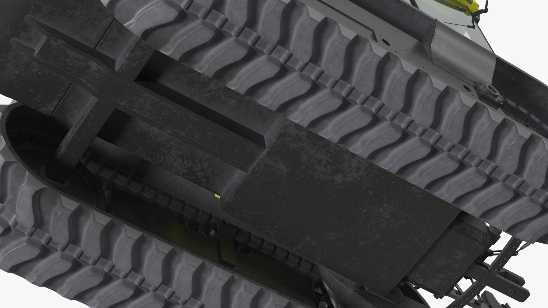 Tracked Tractor Cabin Dirty 3D