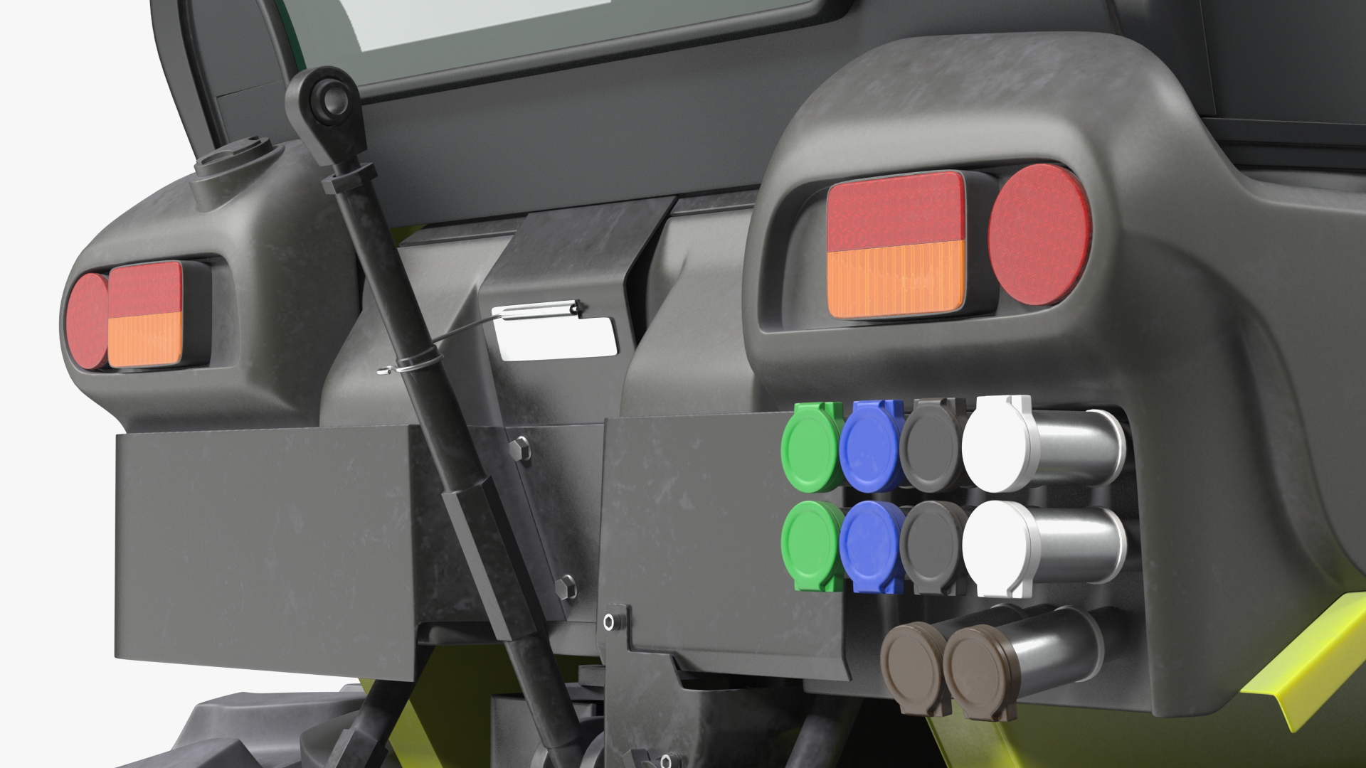 Tracked Tractor Cabin Dirty 3D