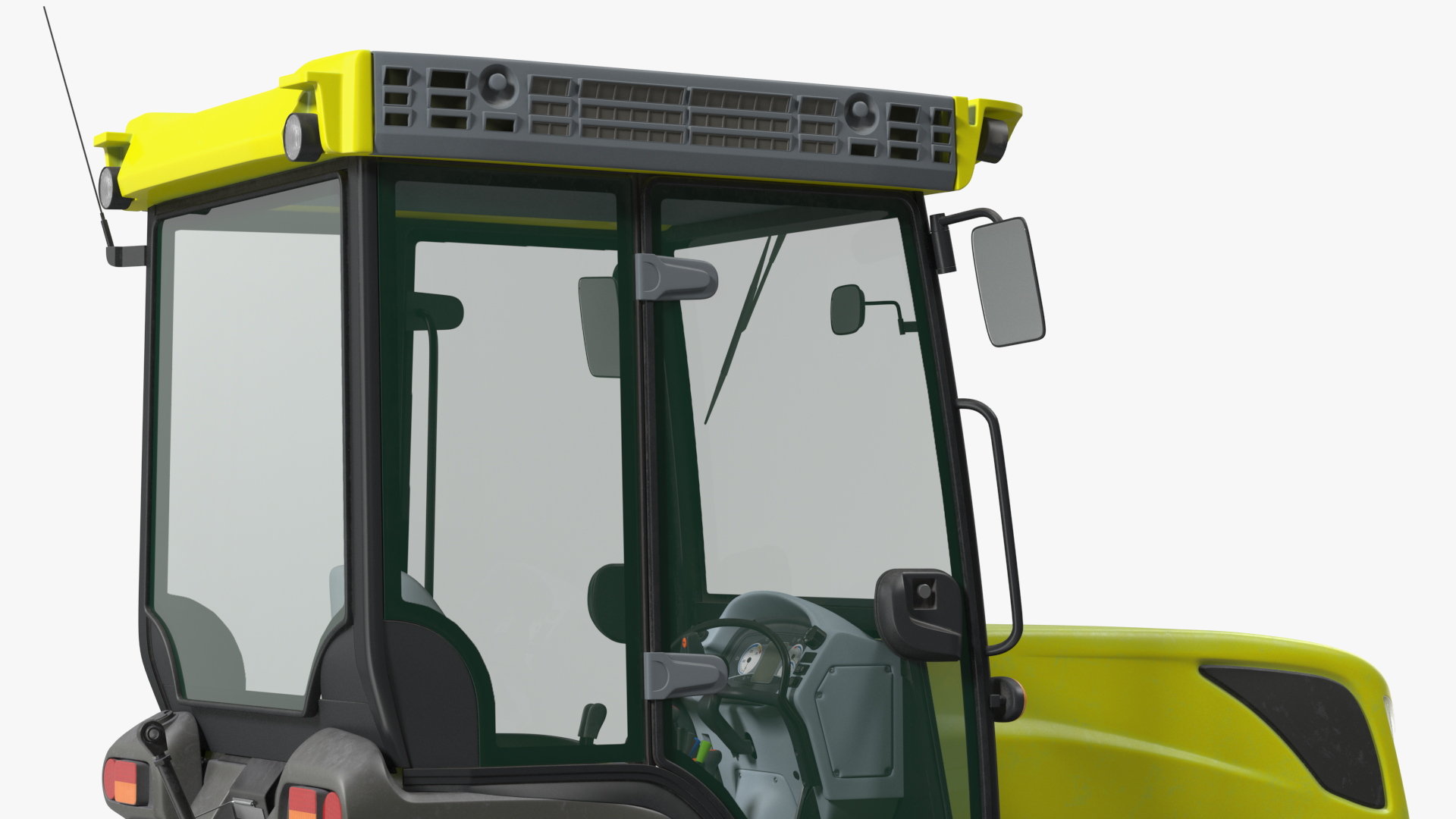 Tracked Tractor Cabin Dirty 3D
