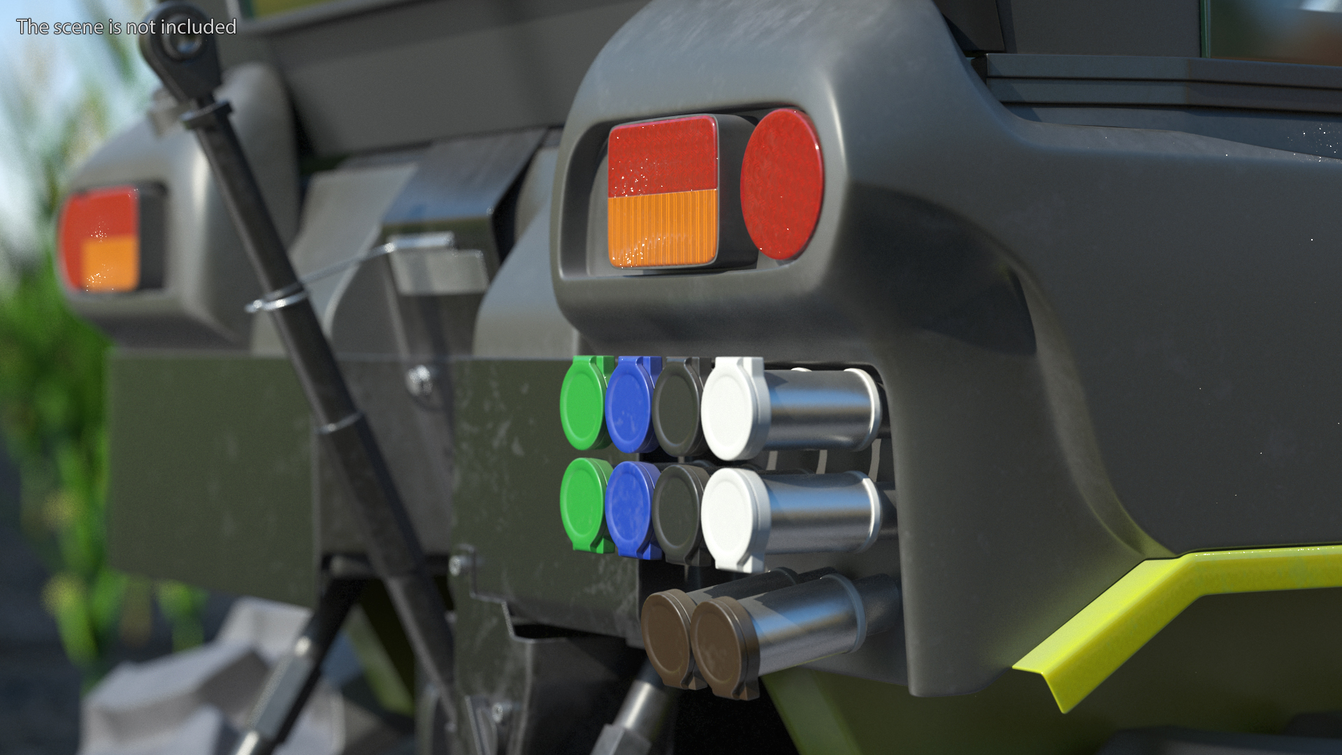 Tracked Tractor Cabin Dirty 3D