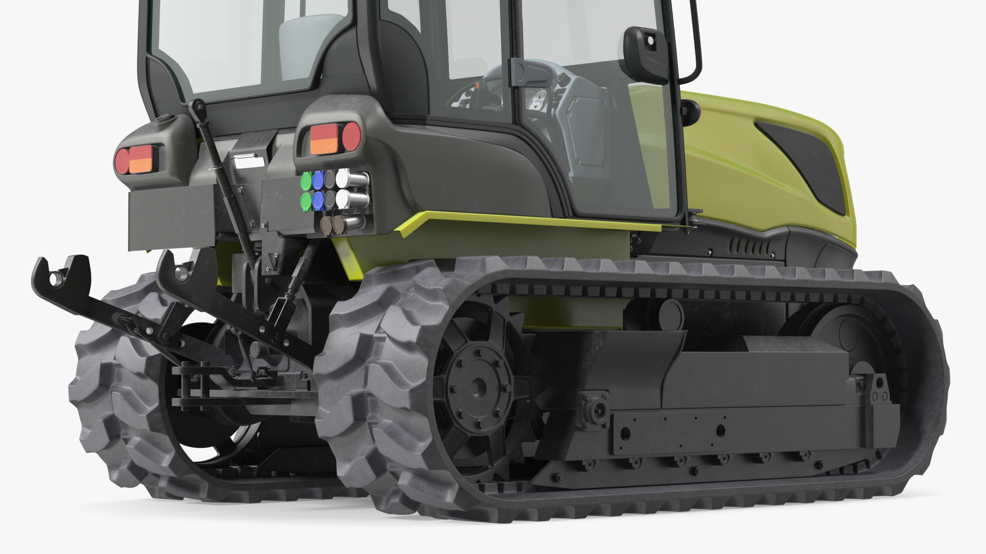 Tracked Tractor Cabin Dirty 3D