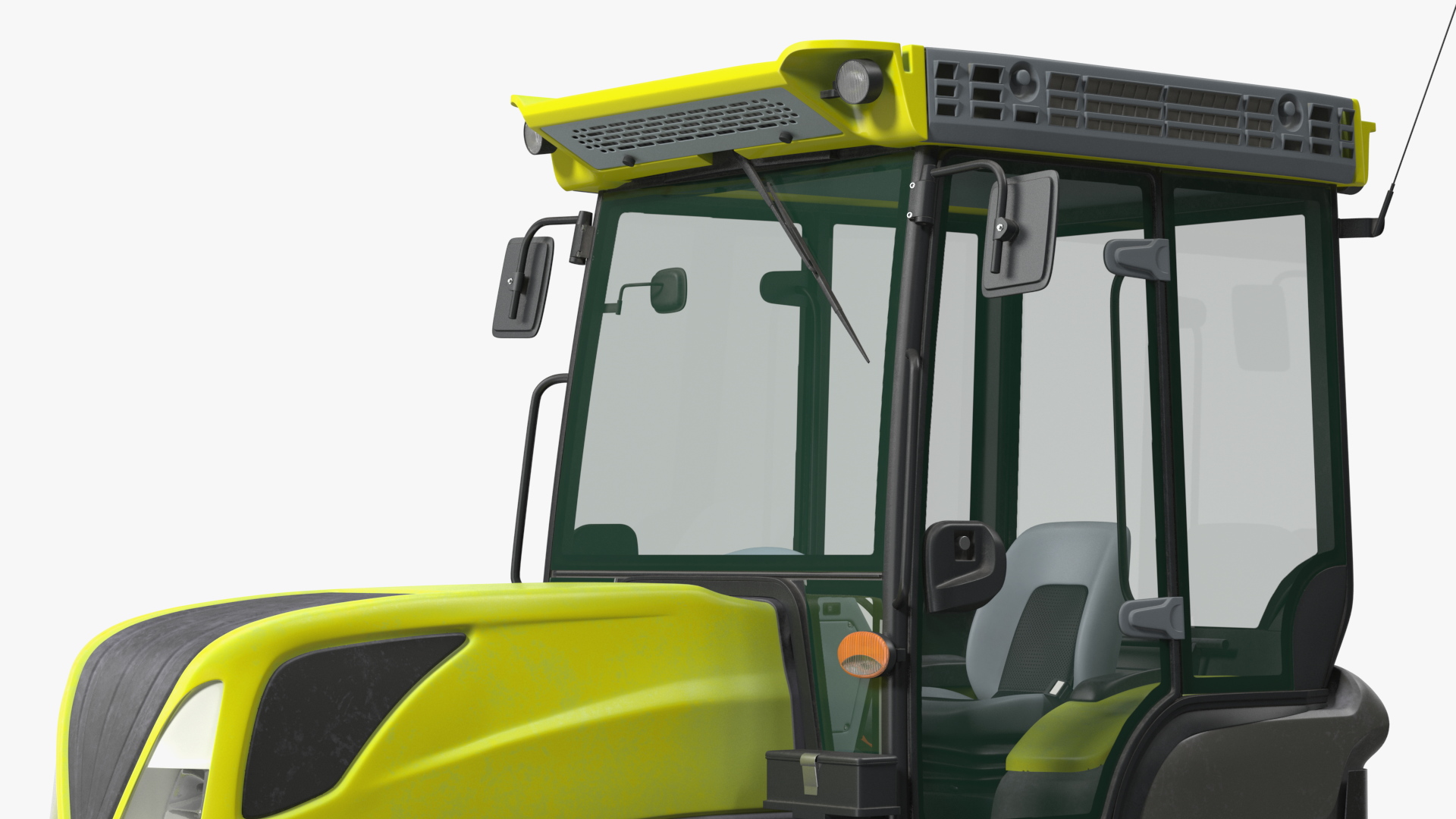 Tracked Tractor Cabin Dirty 3D