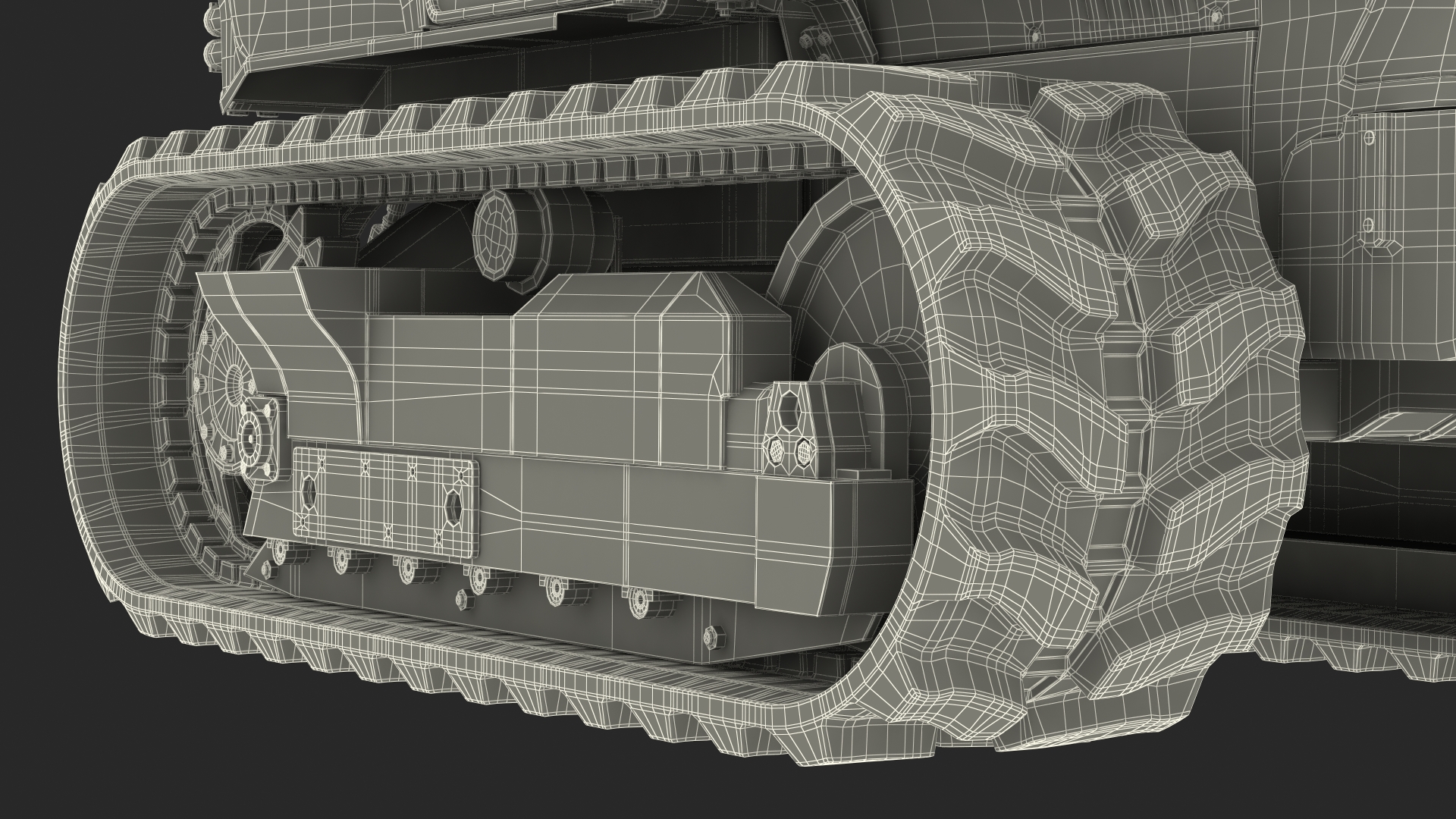 Tracked Tractor Cabin Dirty 3D