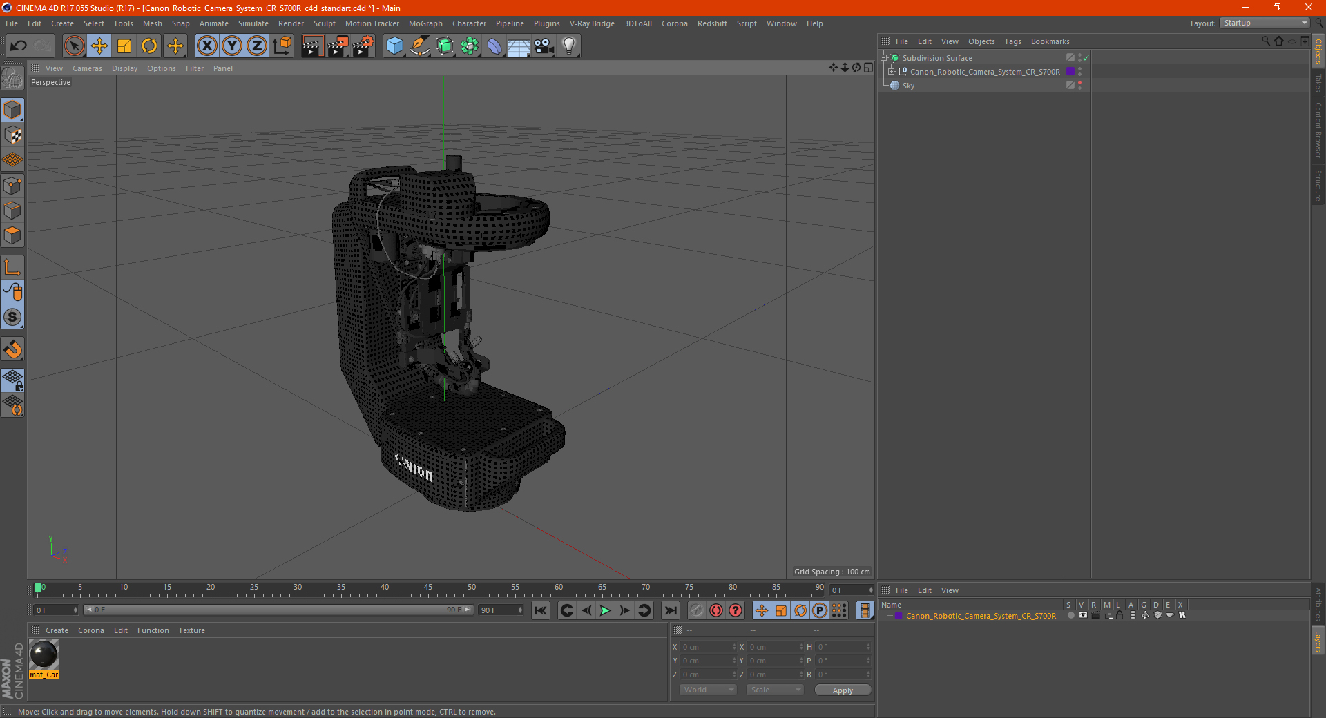 3D Canon Robotic Camera System CR S700R