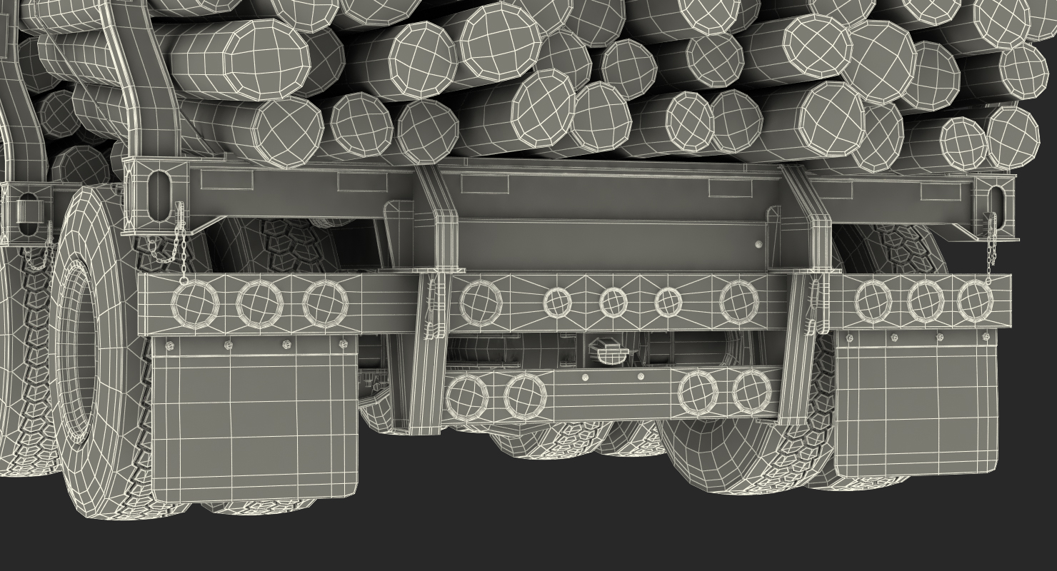 3D Logging Trailer with Small Logs