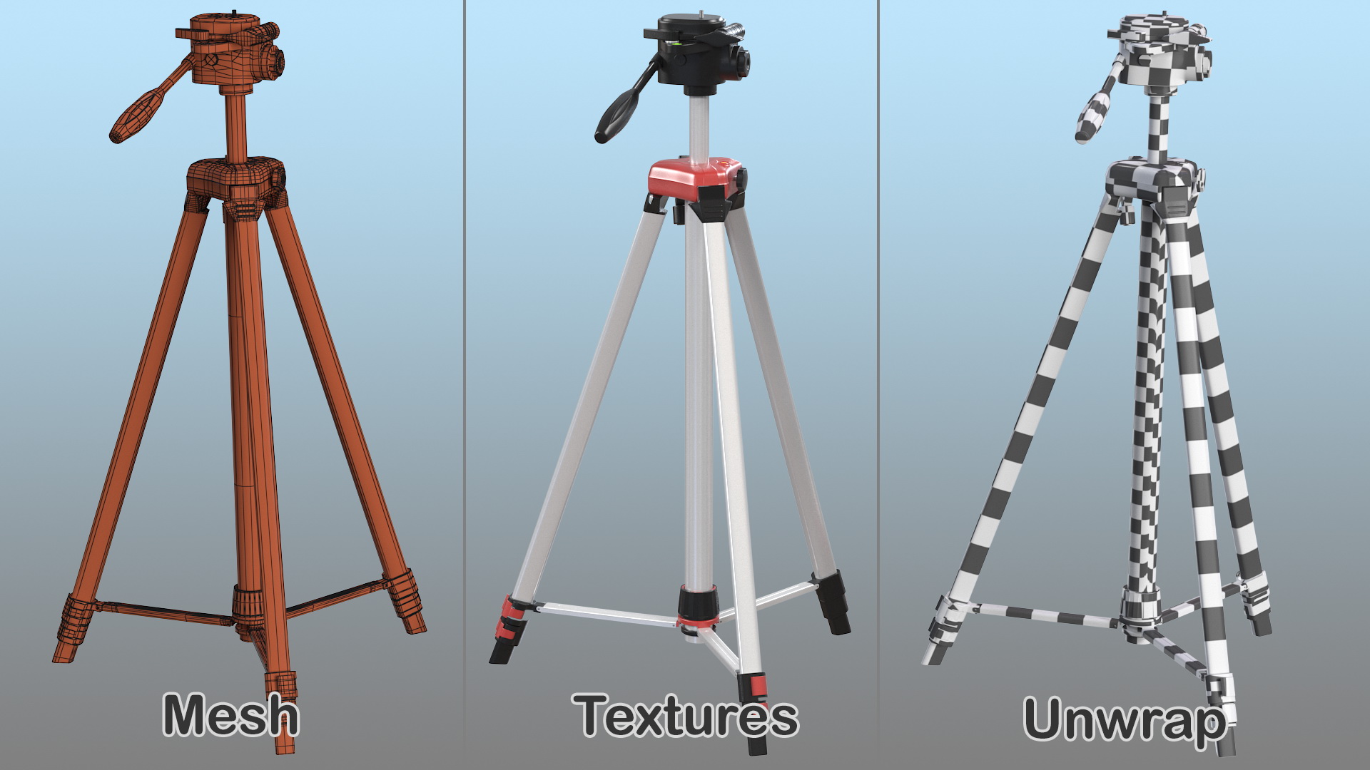 3D model Adjustable Laser Level Tripod Stand