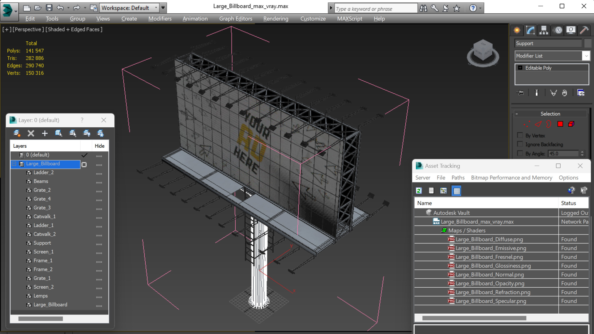 3D model Large Billboard