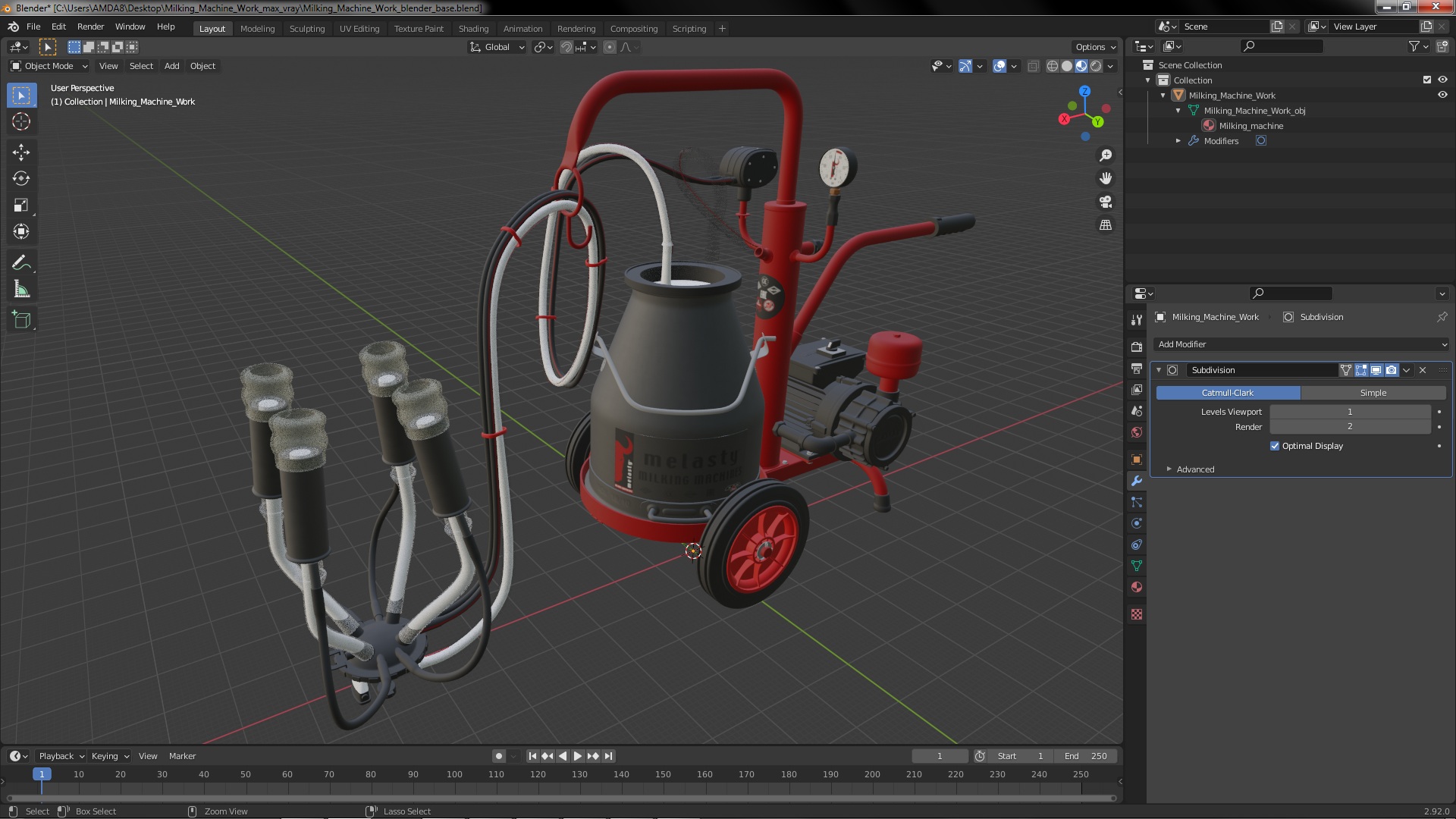 3D model Milking Machine Work