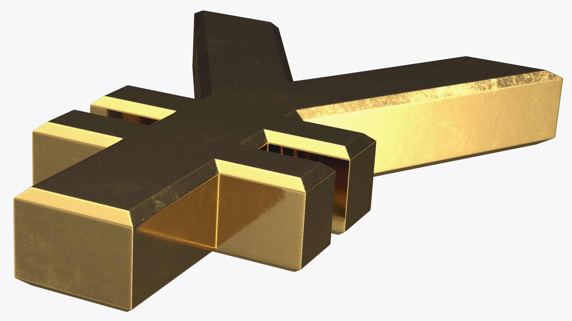 3D Japanese Yen Currency Symbol Gold model