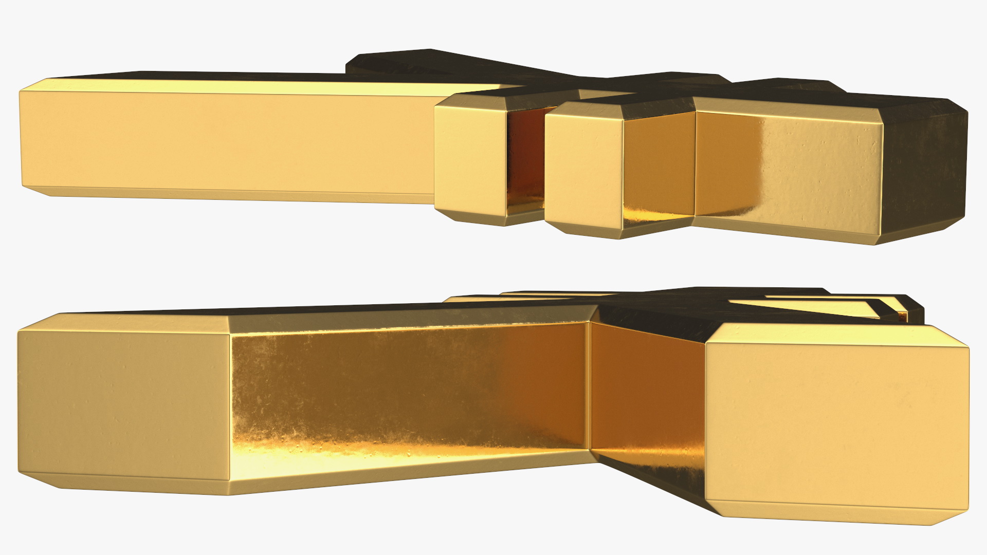 3D Japanese Yen Currency Symbol Gold model