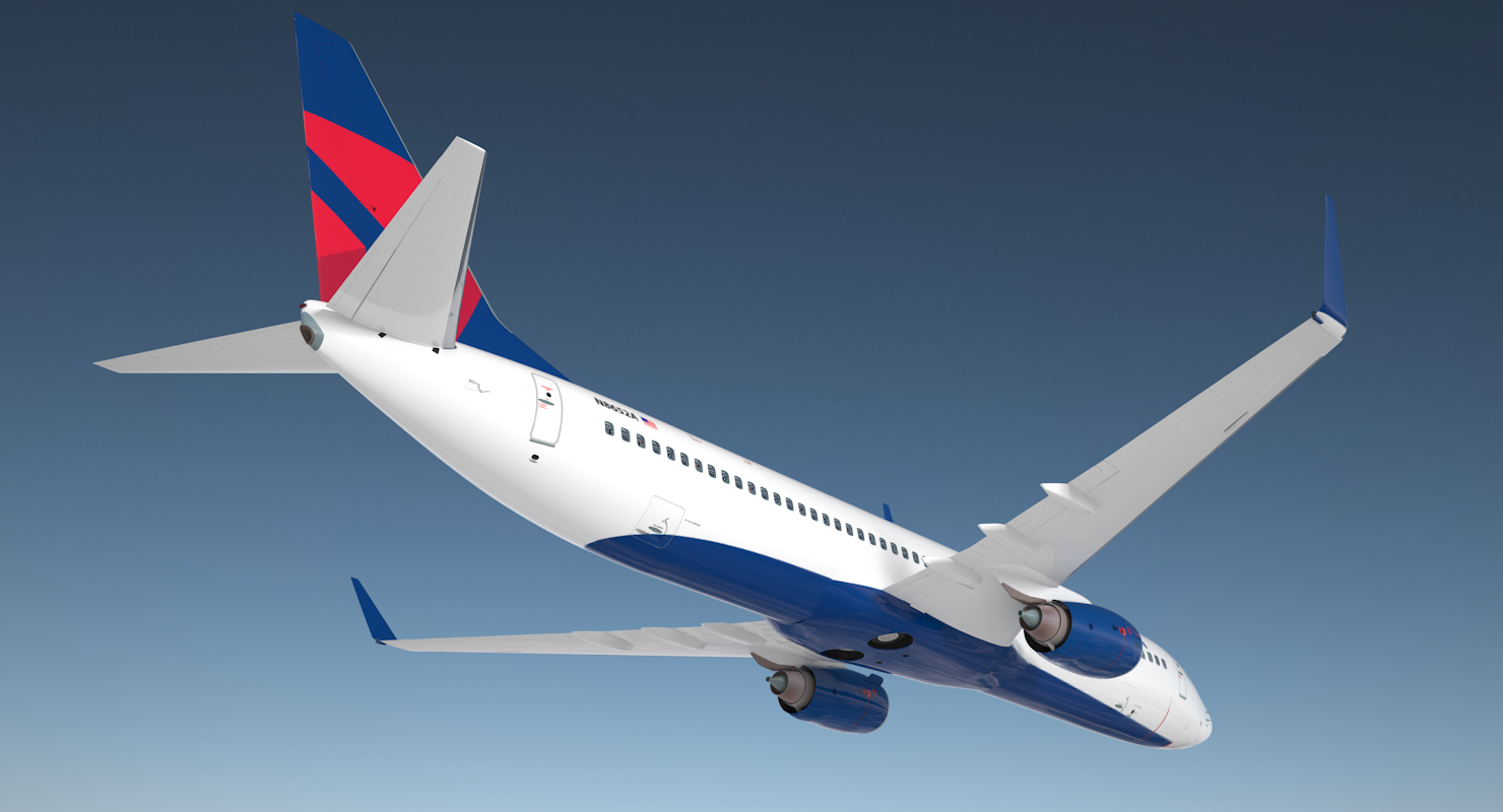 Boeing 737 900 with Interior Delta Air Lines 3D model