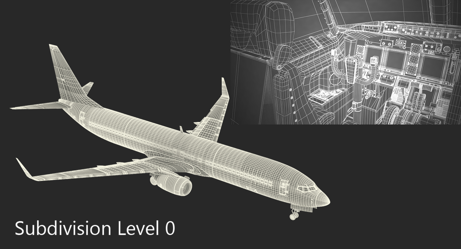 Boeing 737 900 with Interior Delta Air Lines 3D model