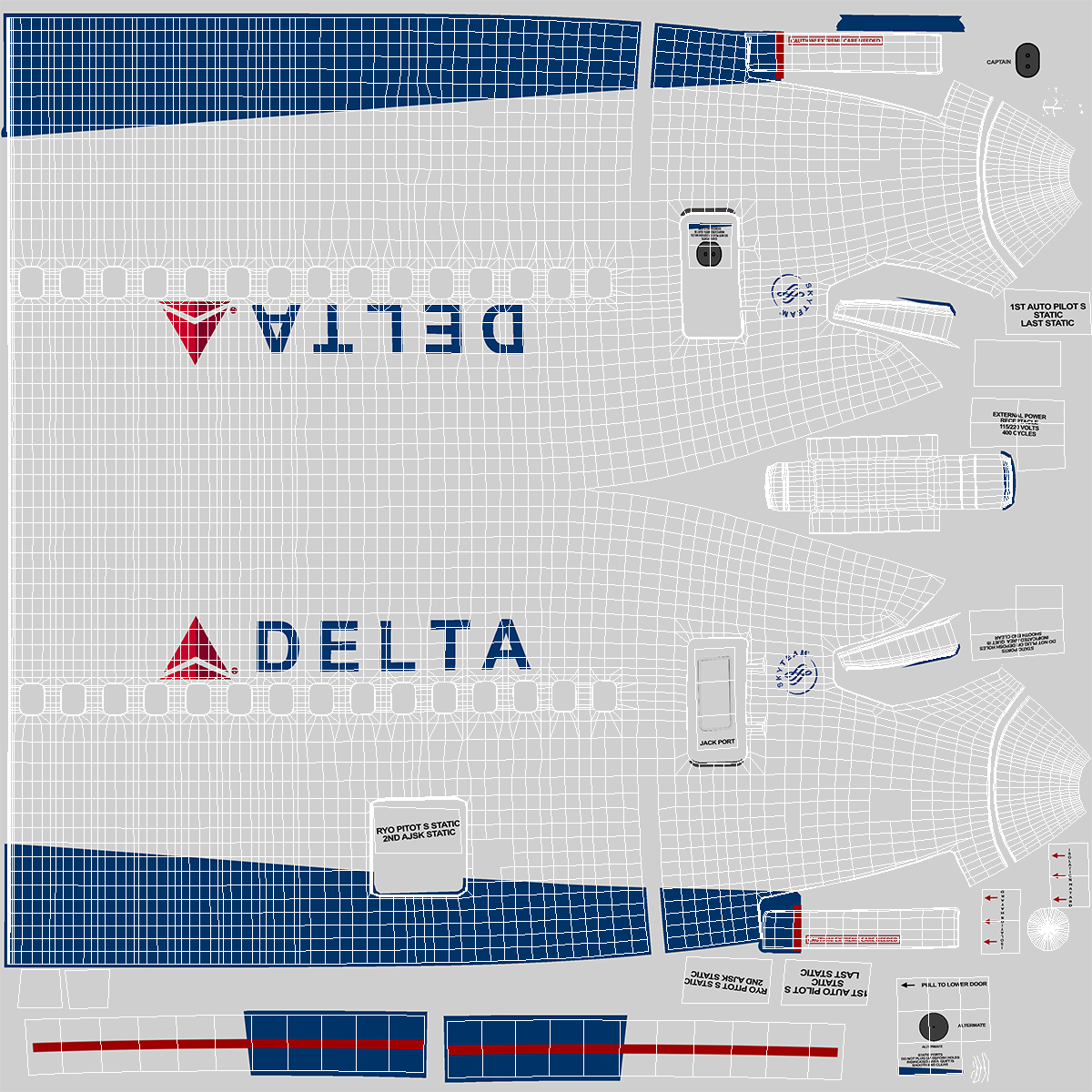 Boeing 737 900 with Interior Delta Air Lines 3D model