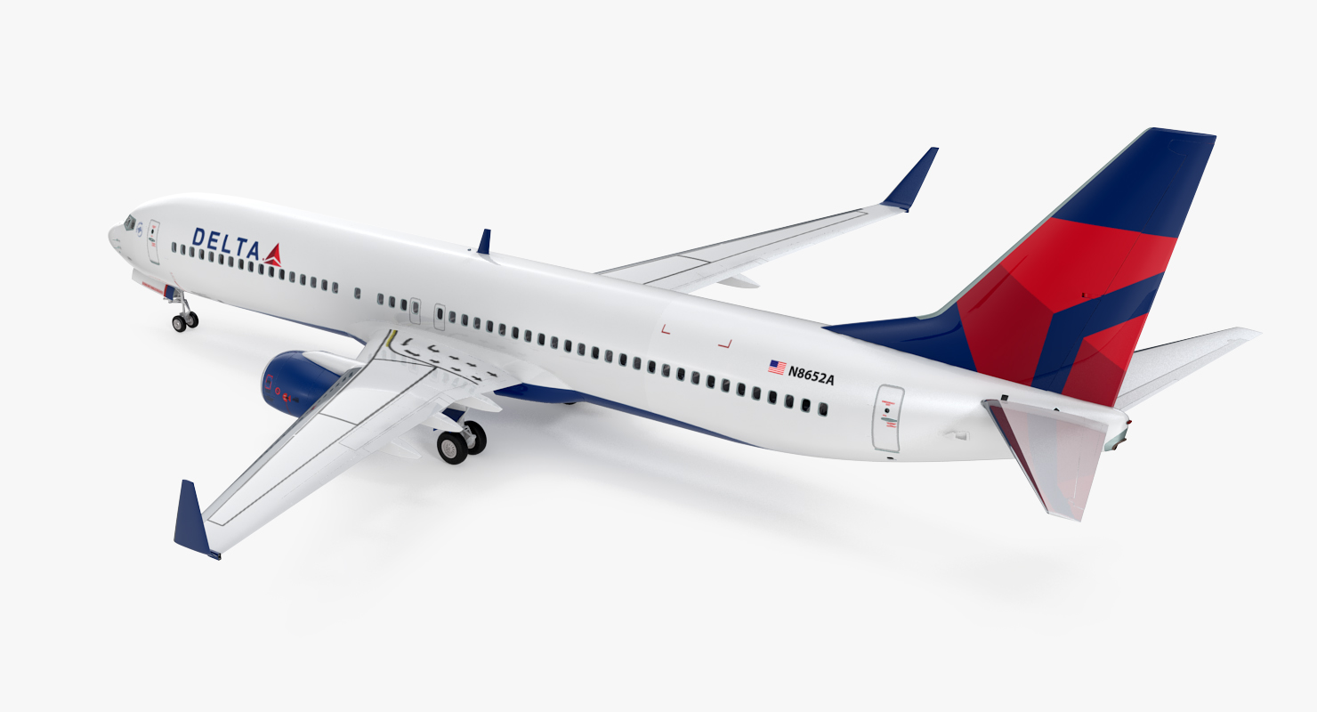 Boeing 737 900 with Interior Delta Air Lines 3D model