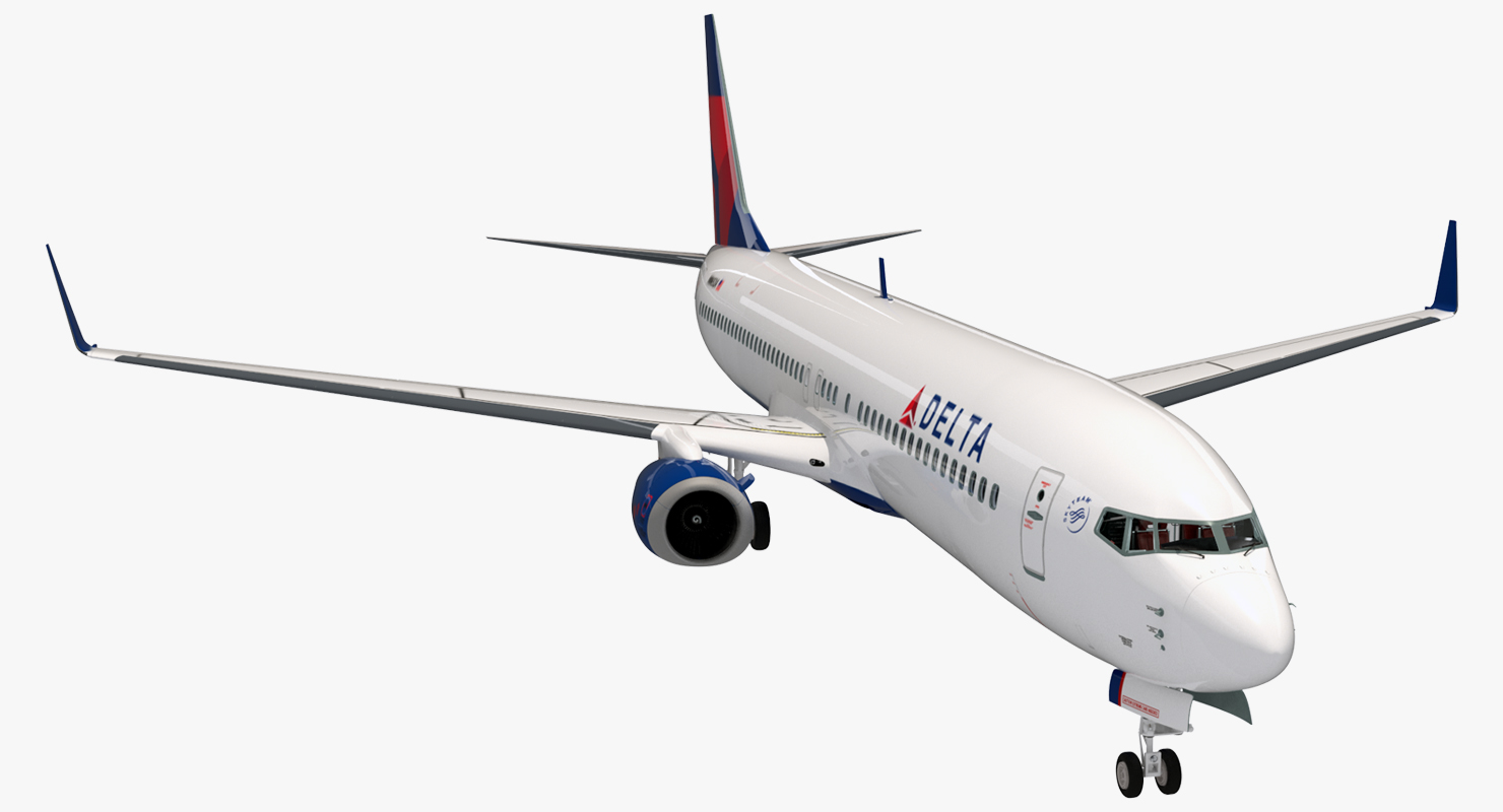 Boeing 737 900 with Interior Delta Air Lines 3D model