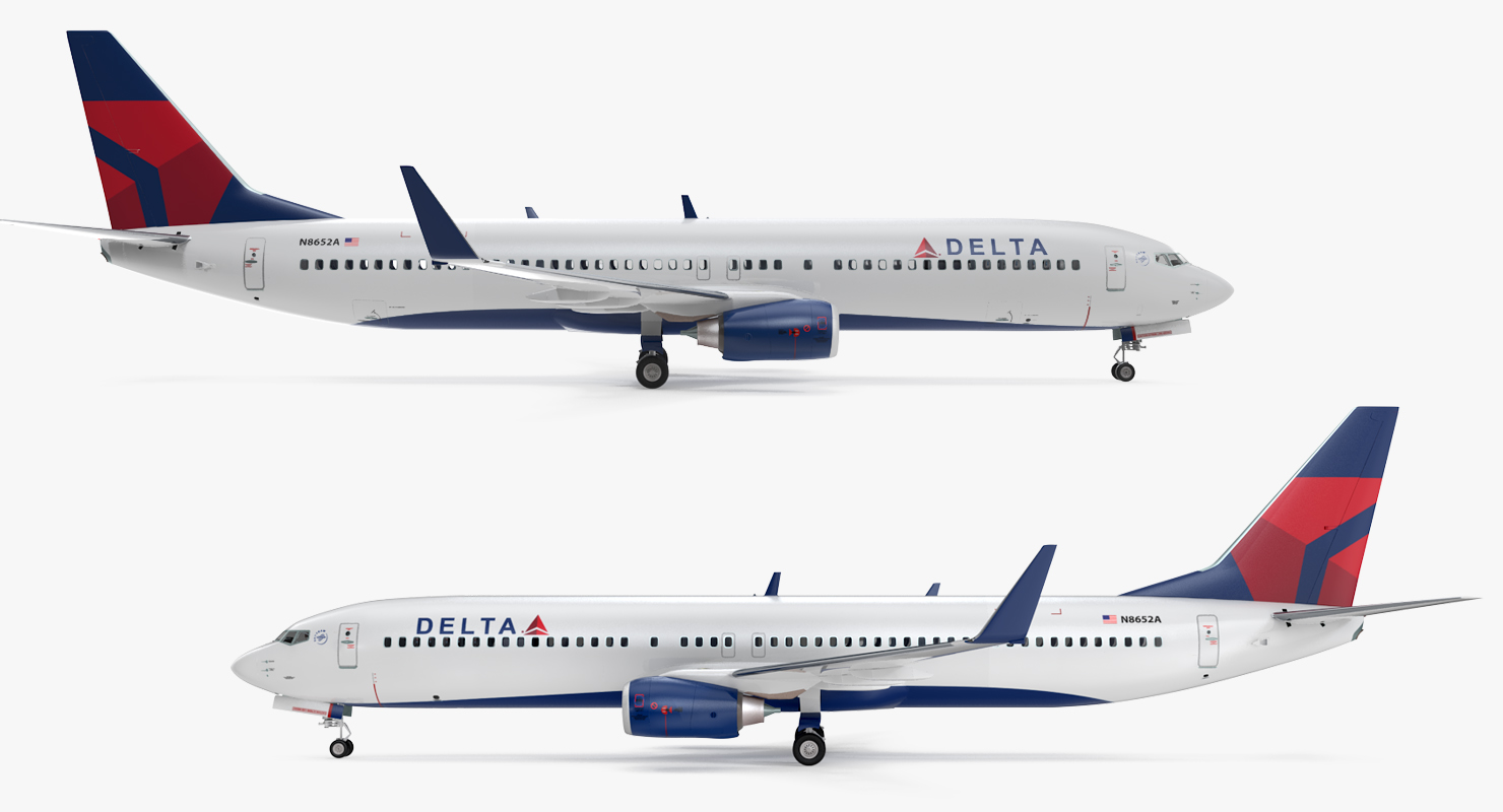 Boeing 737 900 with Interior Delta Air Lines 3D model