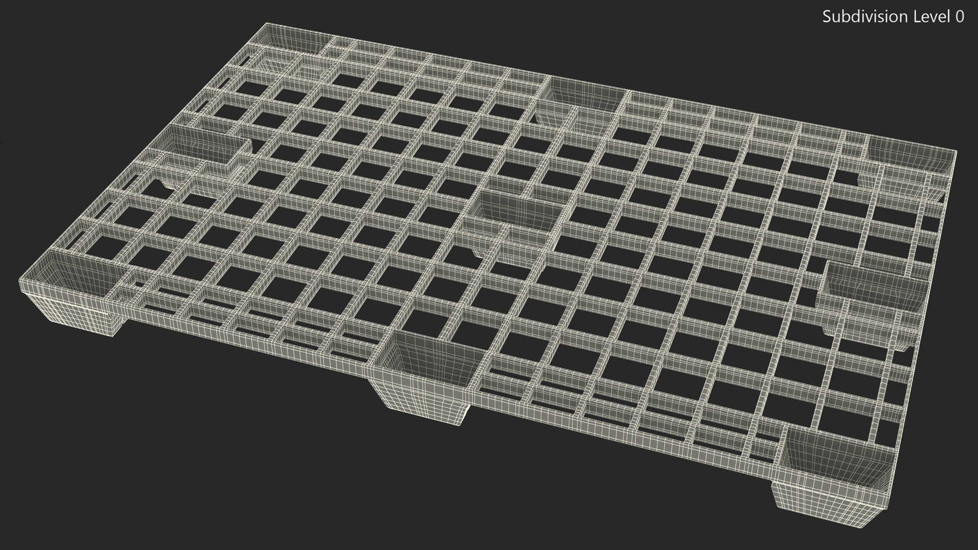 Floor Stacking Plastic Pallet 3D model