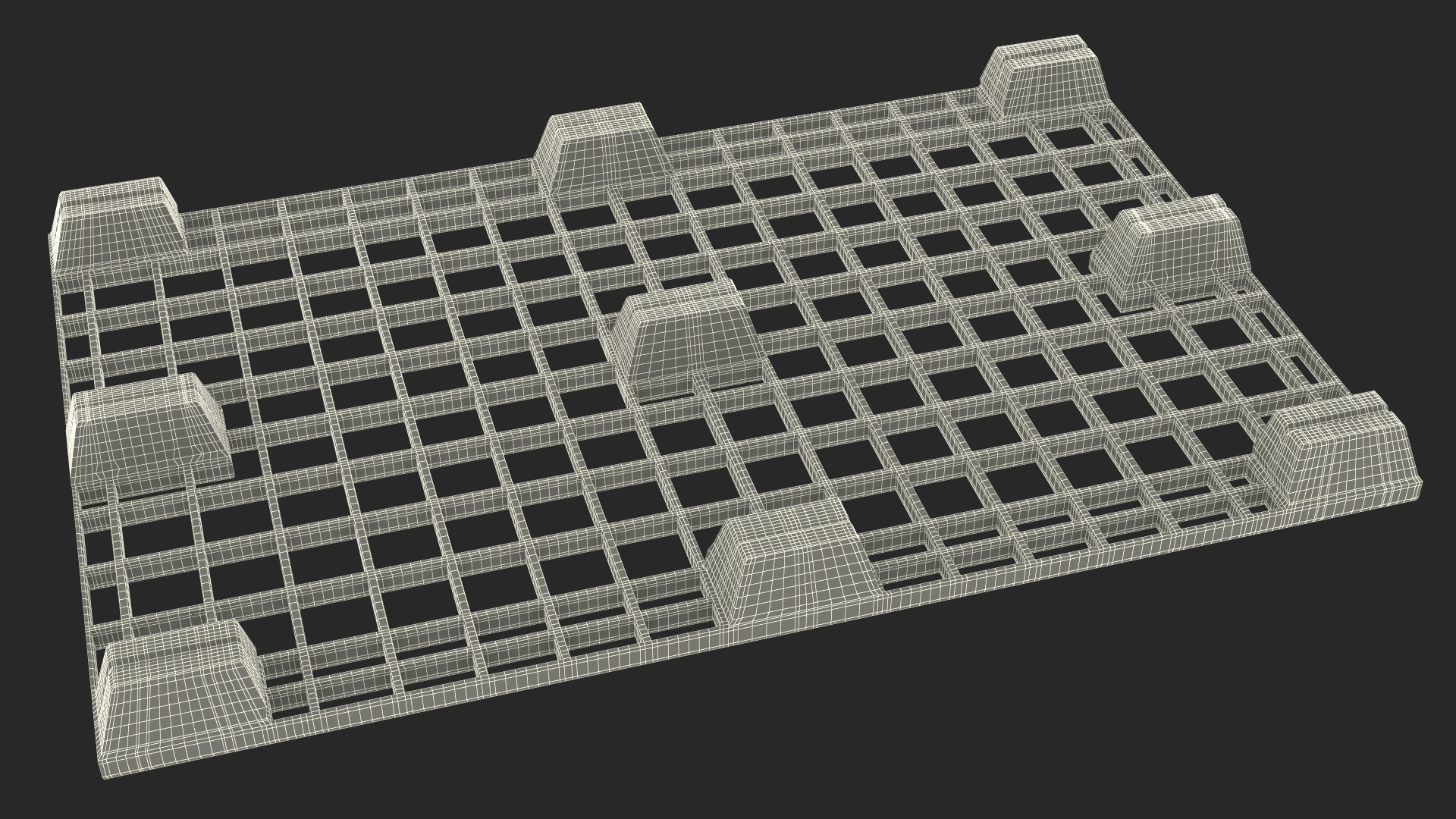 Floor Stacking Plastic Pallet 3D model