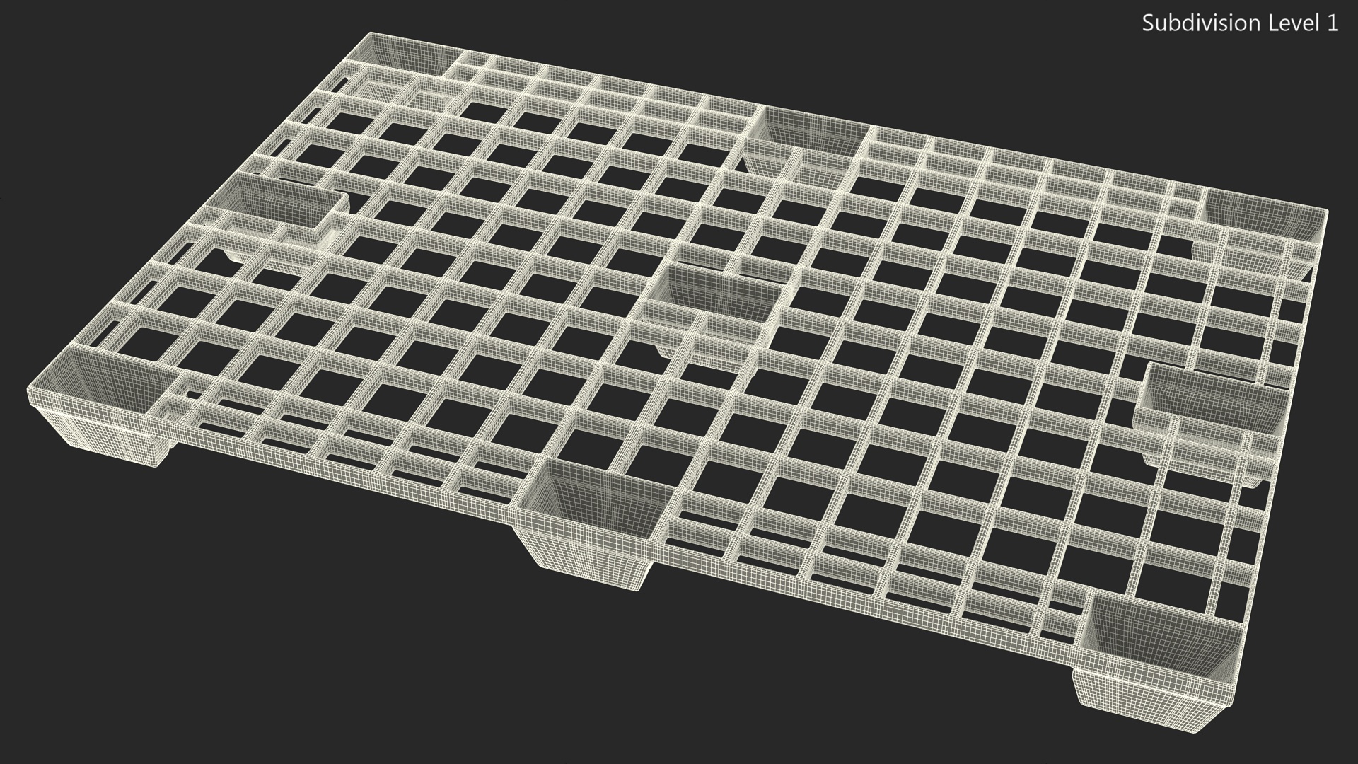 Floor Stacking Plastic Pallet 3D model