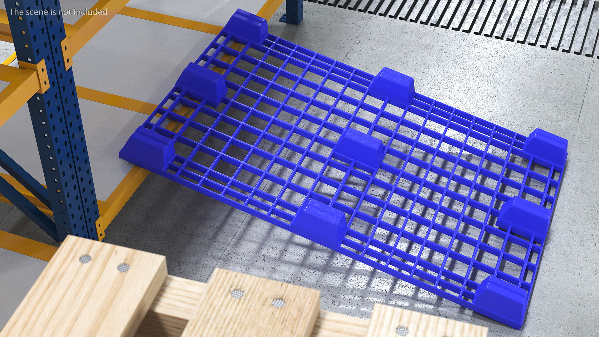 Floor Stacking Plastic Pallet 3D model