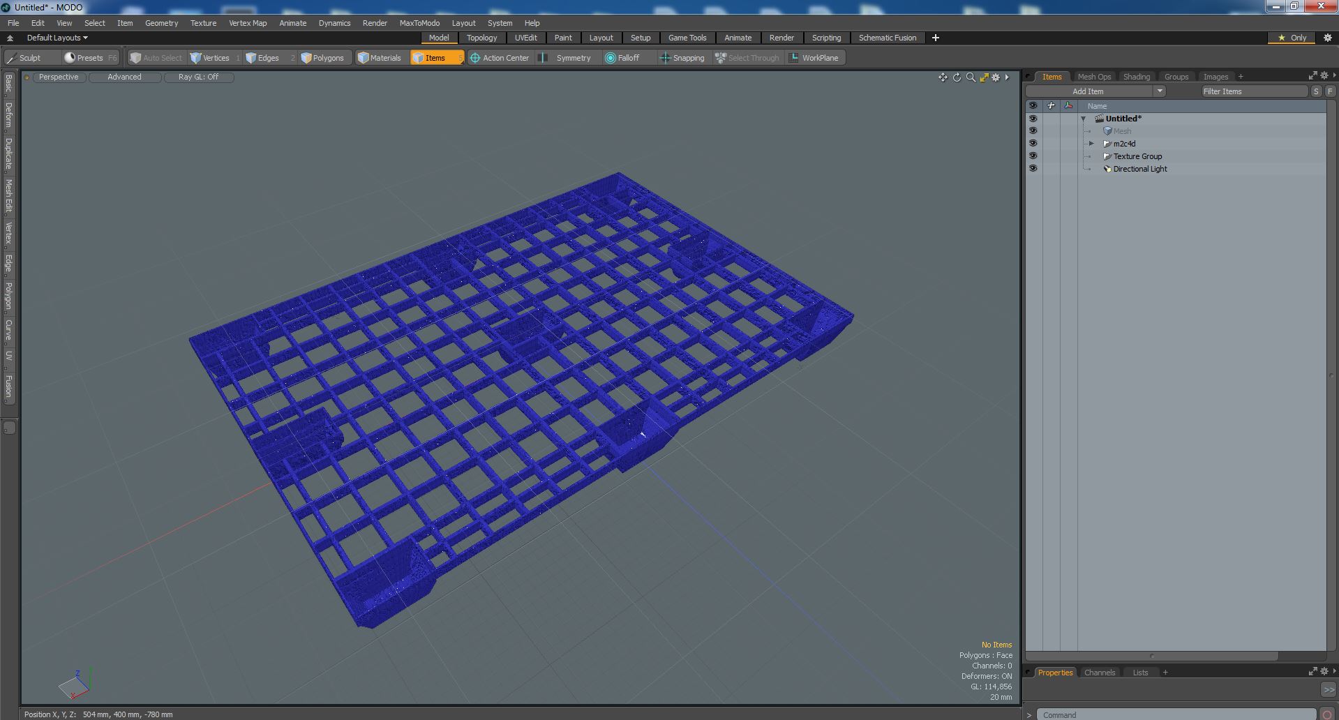 Floor Stacking Plastic Pallet 3D model