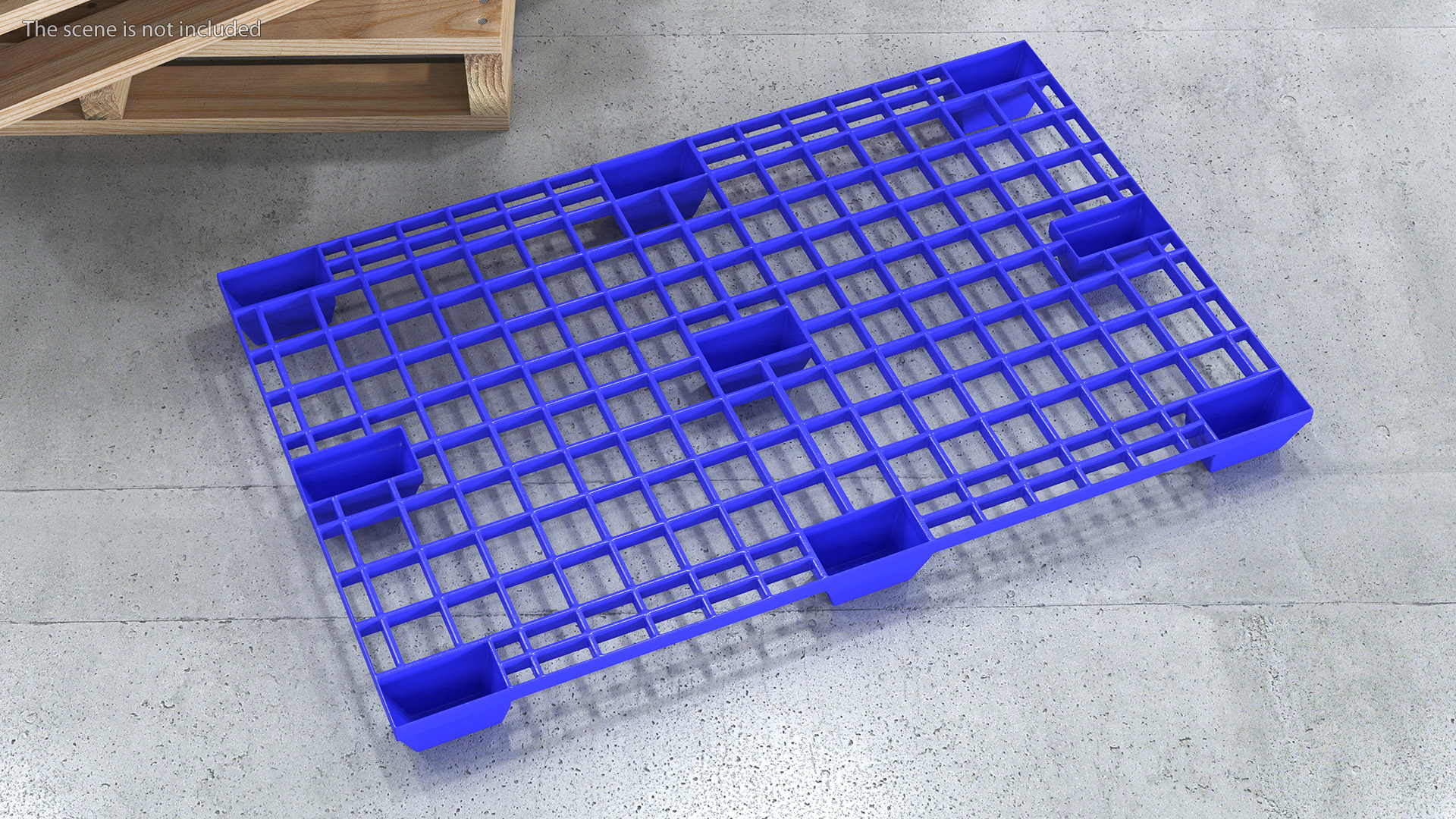 Floor Stacking Plastic Pallet 3D model