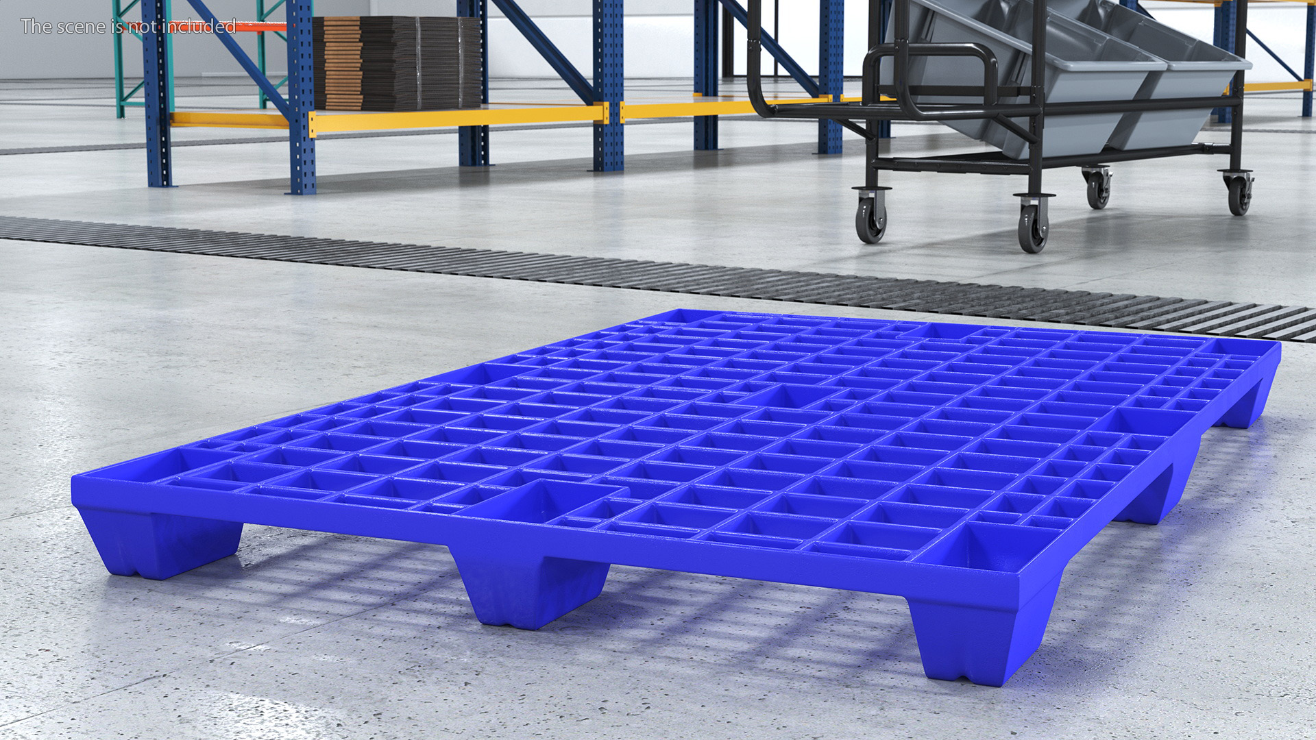 Floor Stacking Plastic Pallet 3D model