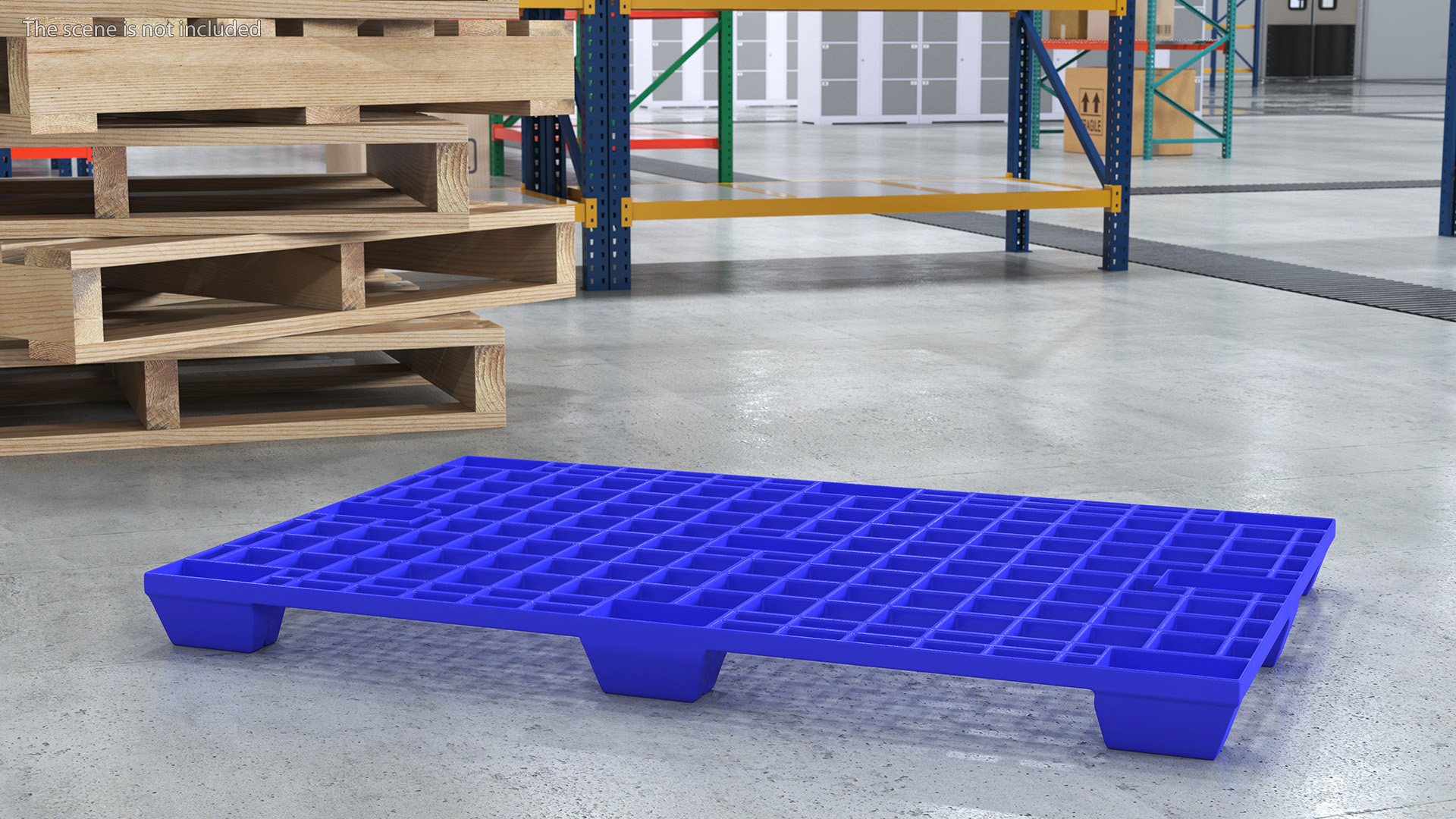Floor Stacking Plastic Pallet 3D model